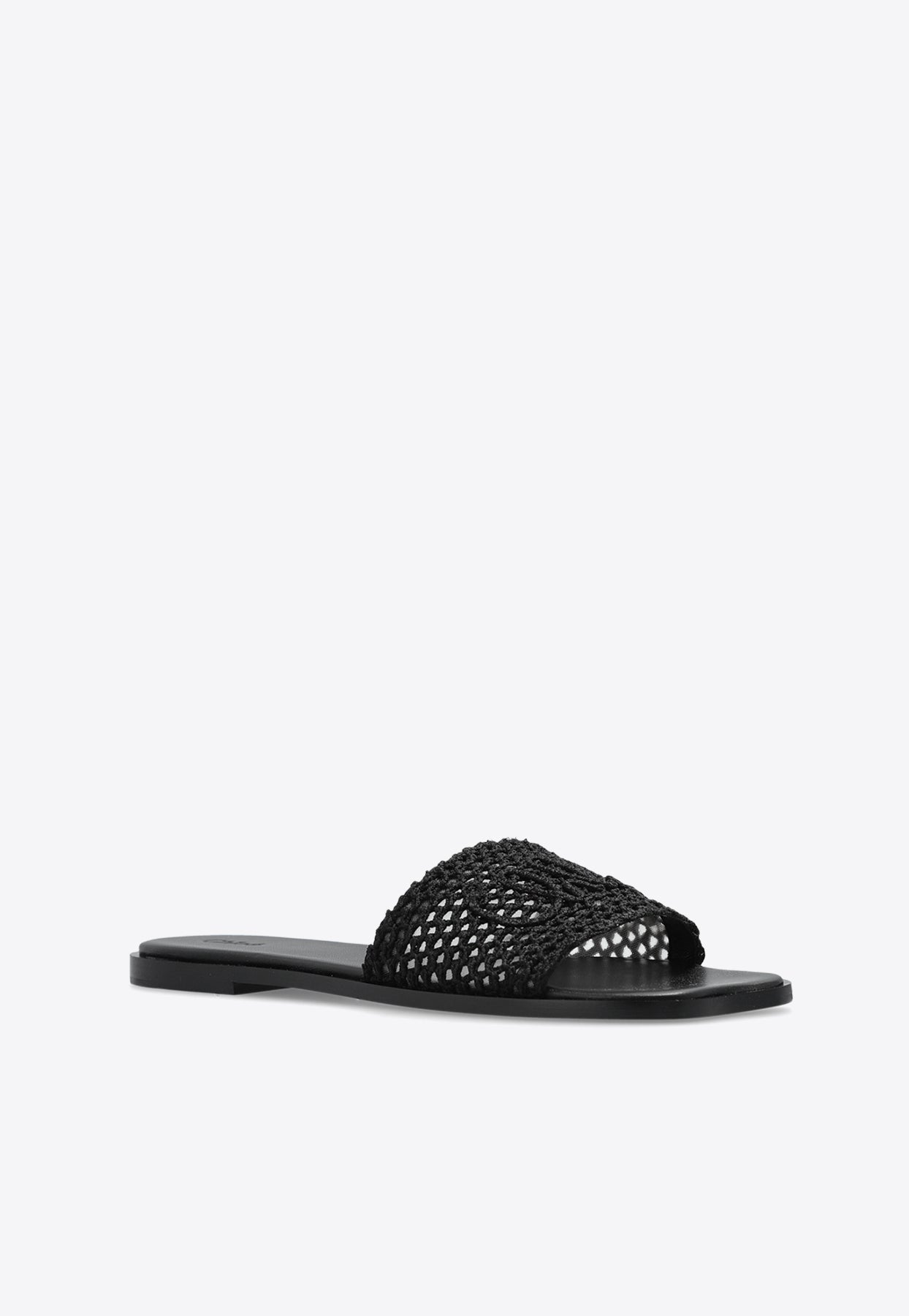 Soleil Woven Strap Sandales Plates