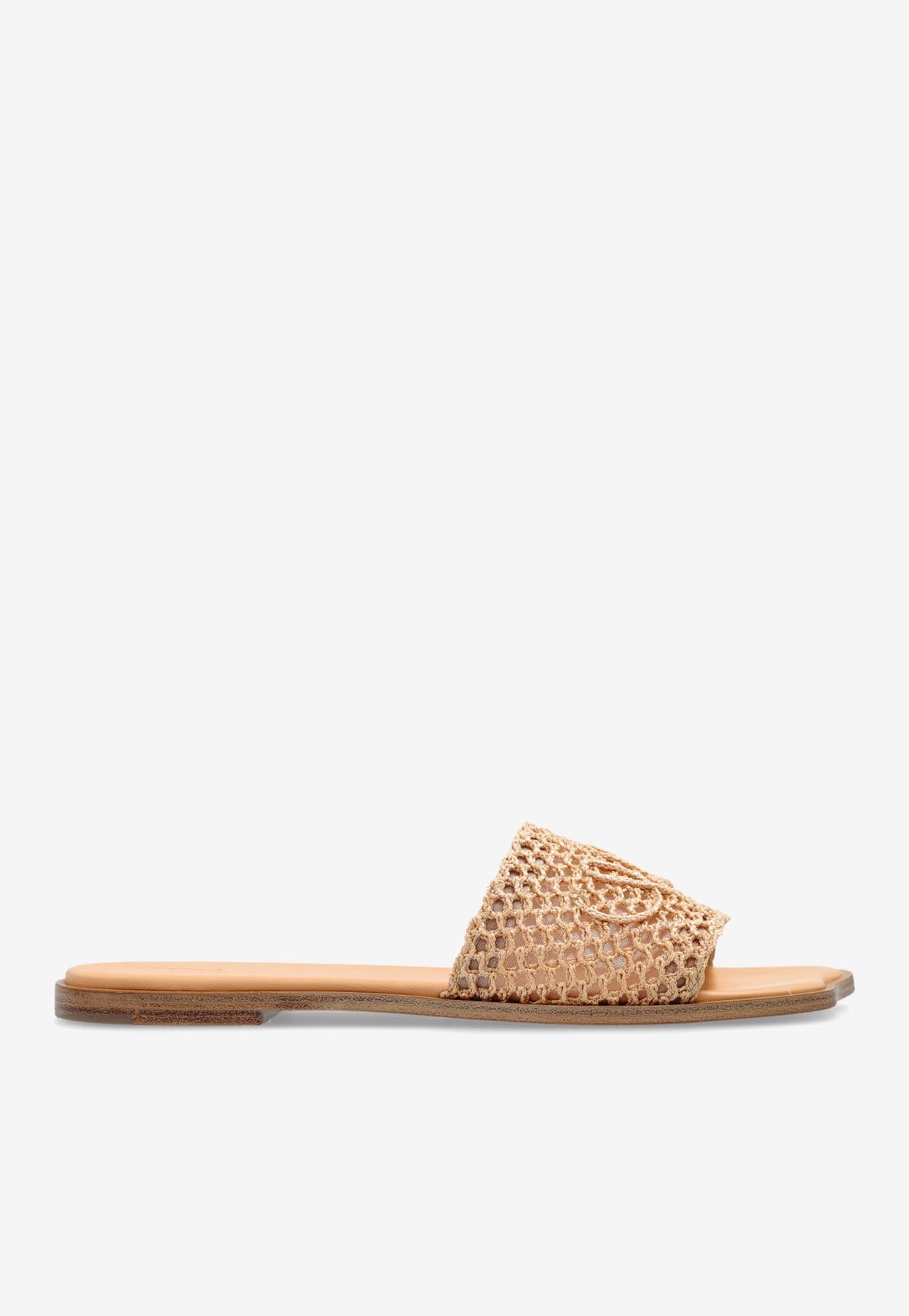 Soleil Woven Strap Sandales Plates