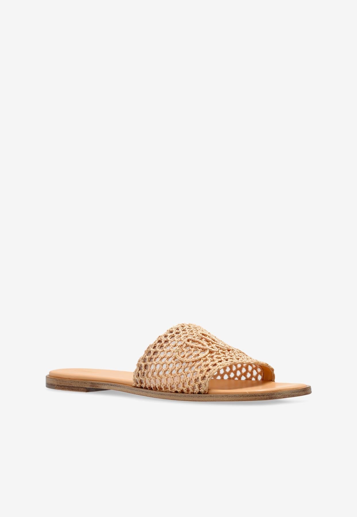 Soleil Woven Strap Sandales Plates