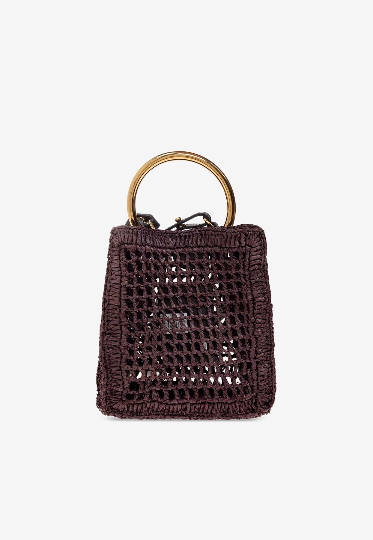 Mini Summer Banana Raffia Cabas Bag