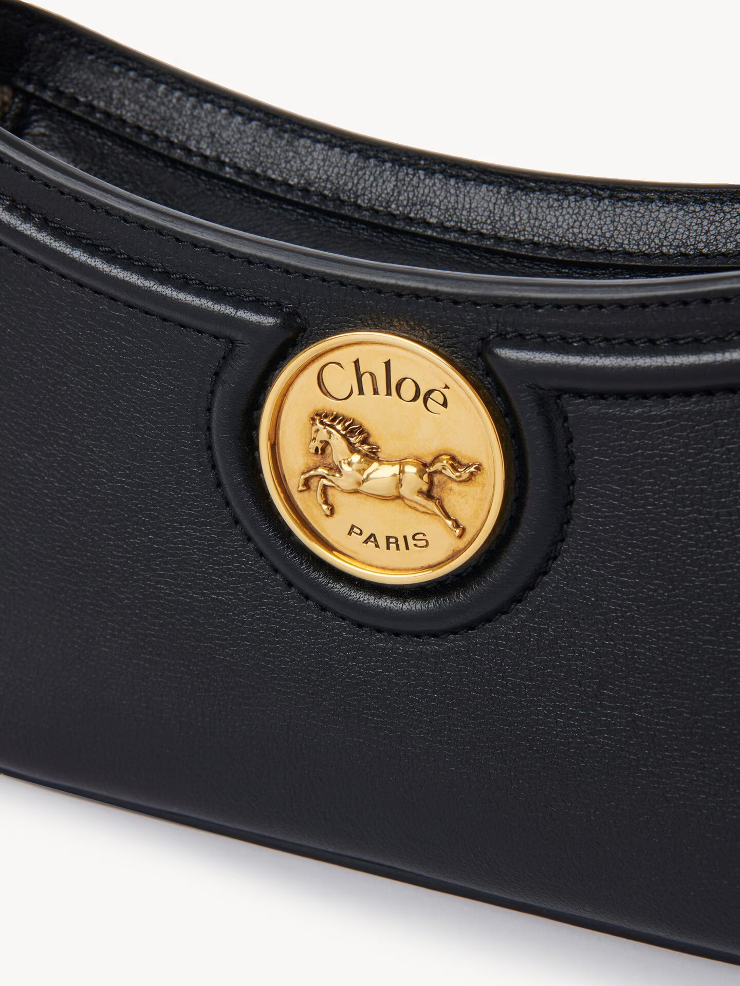 SAC À BANDOULIÈRE HORSE MEDAL EN CUIR GRAINÉ