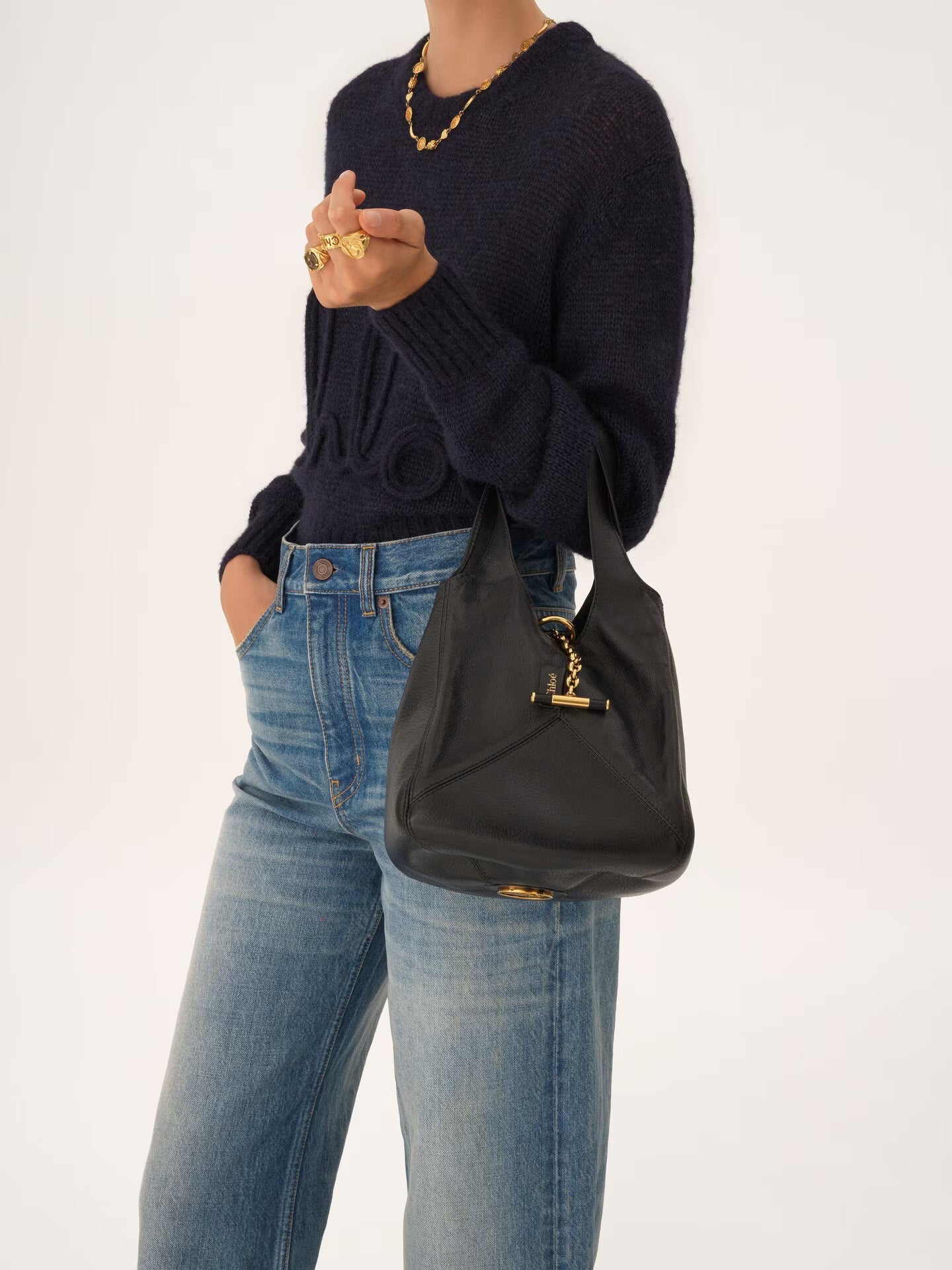 PETIT SAC CHLOÉ BALLOON EN CUIR GRAINÉ