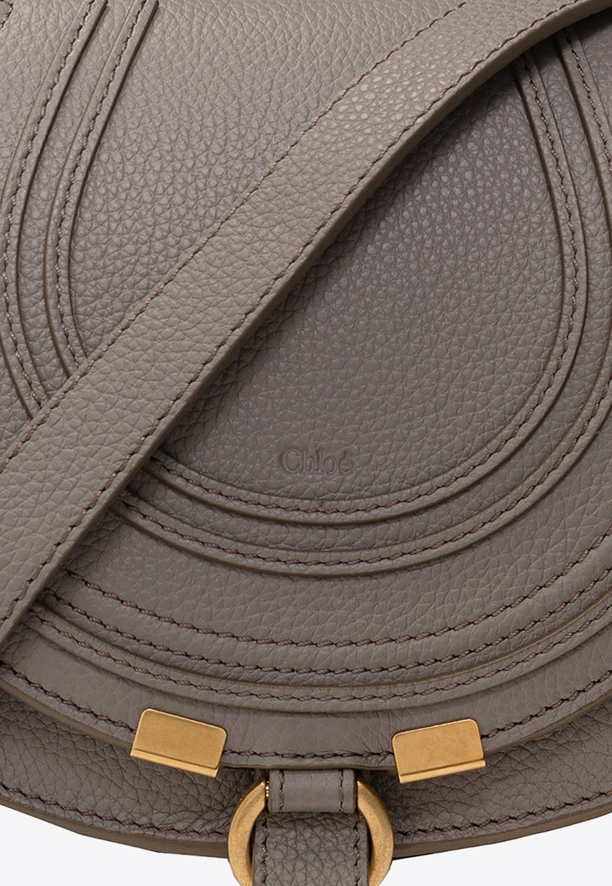 Petit Marcie Grained en Cuir Sac Bandoulière
