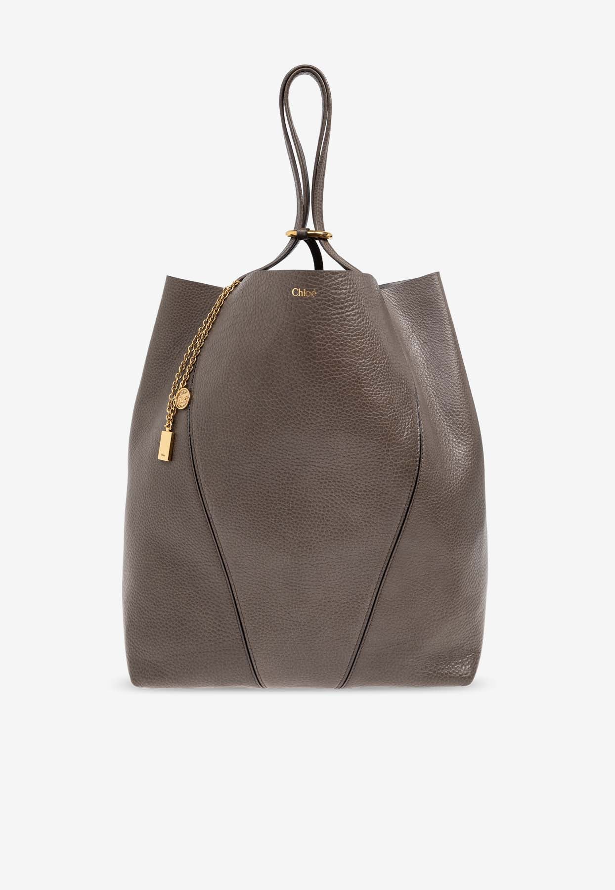 Grand Spin en Cuir Cabas Bag