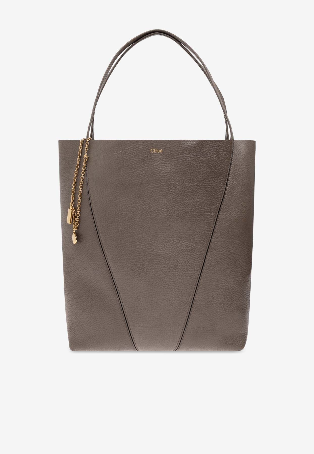 Grand Spin en Cuir Cabas Bag