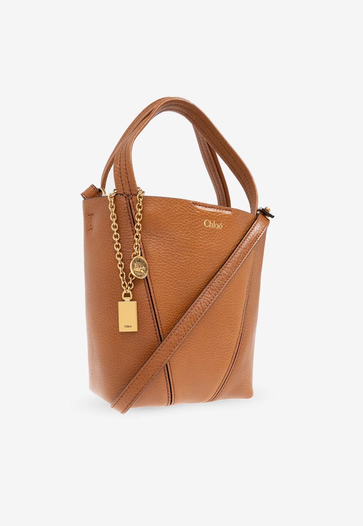 Petit Spin en Cuir Cabas Bag