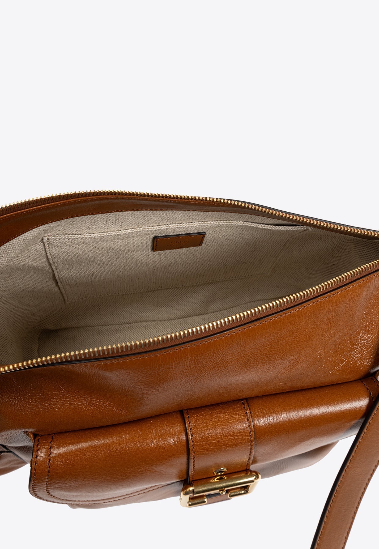 Brillant en Cuir Camera Sac Porté Épaule