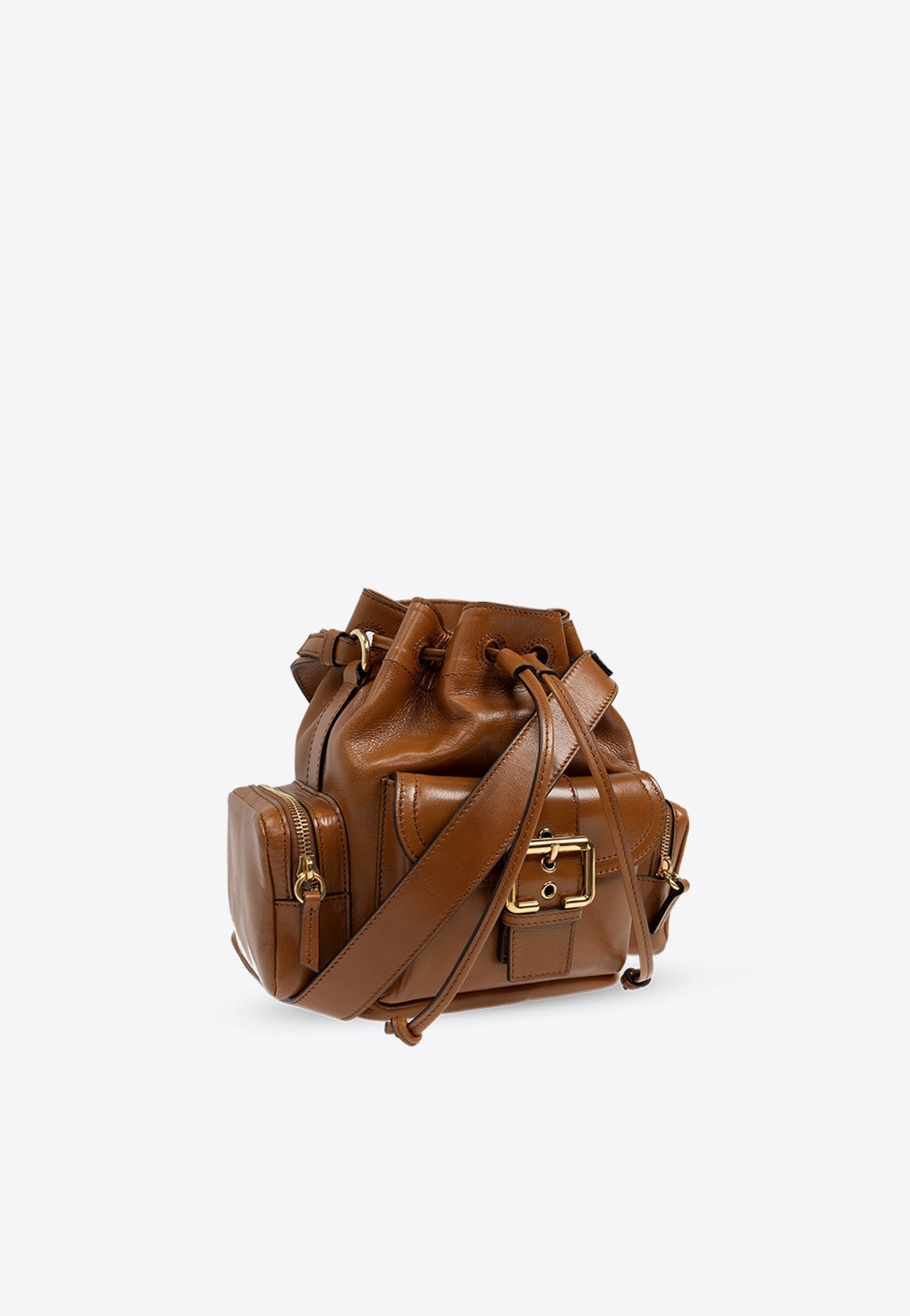Camera Sac Seau en Brillant en Cuir