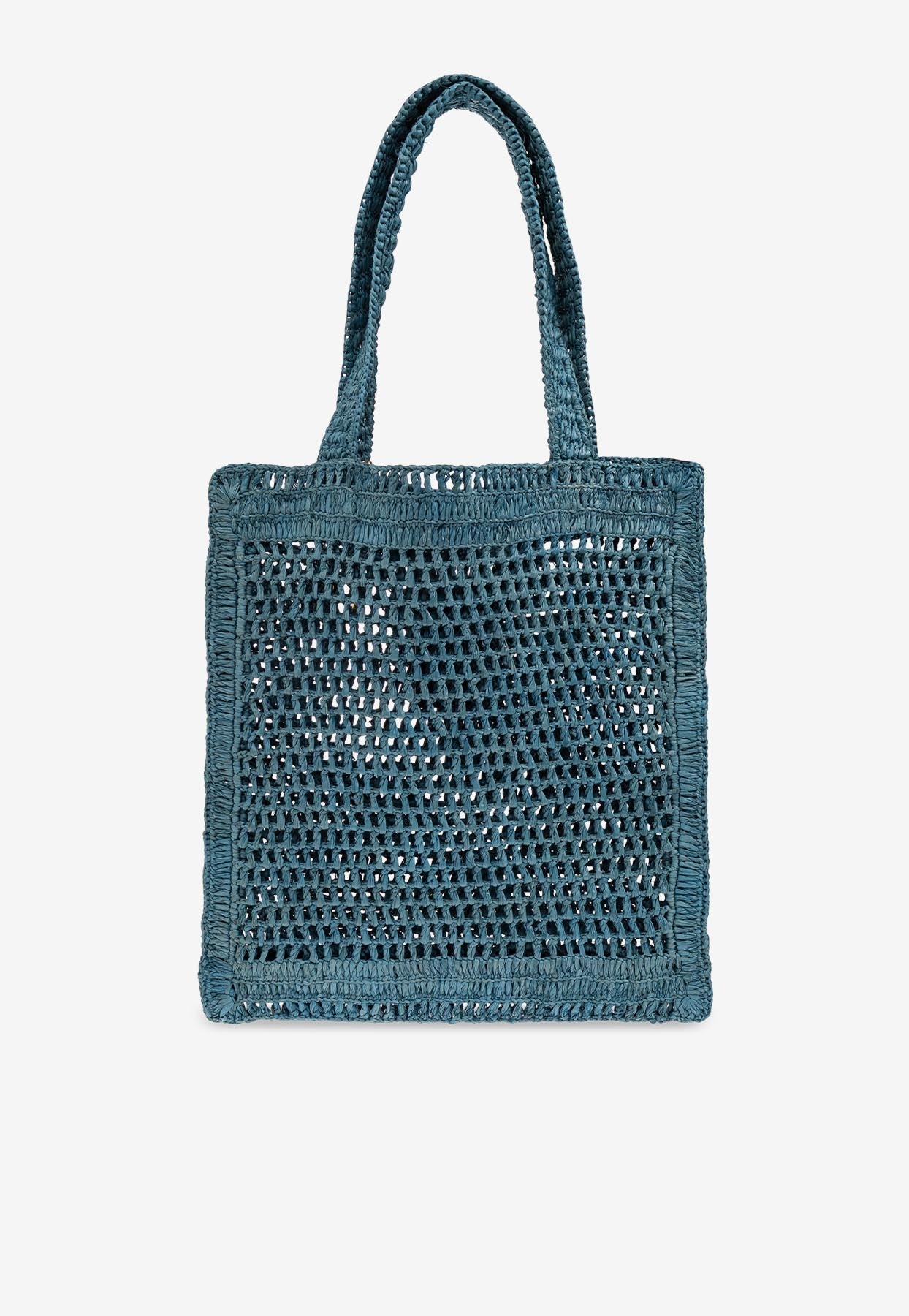 Summer Banana Woven-Raffia Cabas Bag
