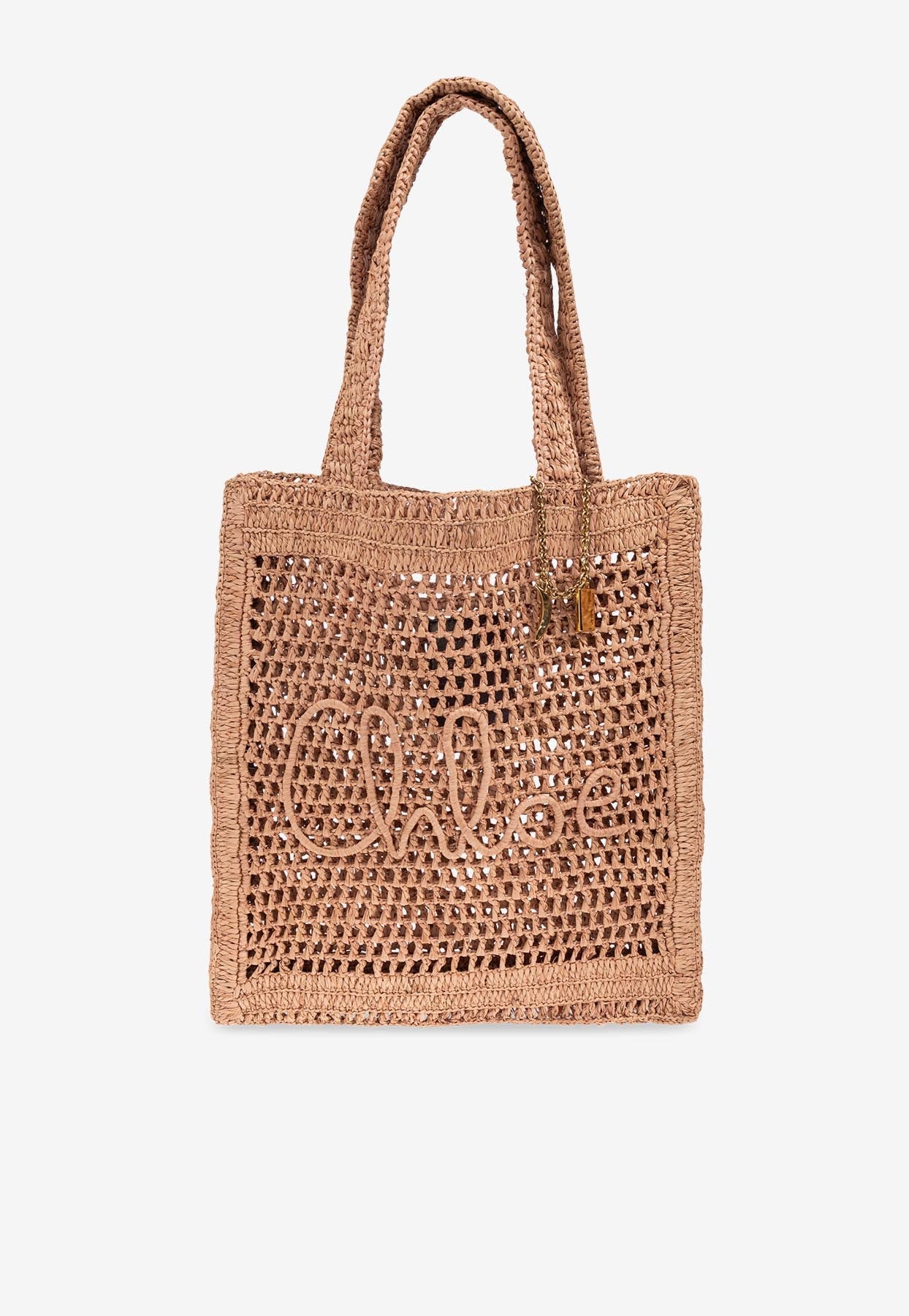 Summer Banana Woven-Raffia Cabas Bag