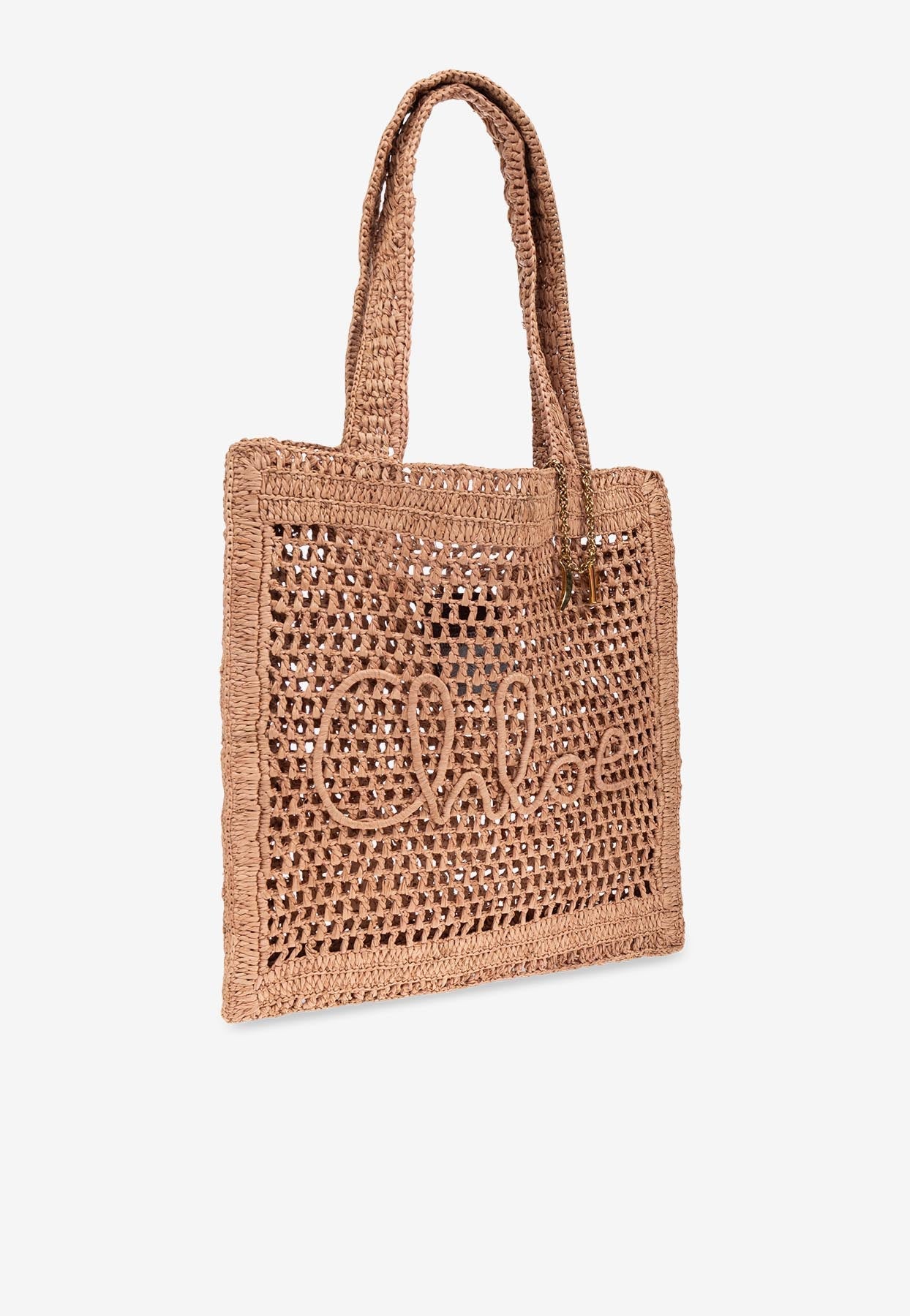 Summer Banana Woven-Raffia Cabas Bag