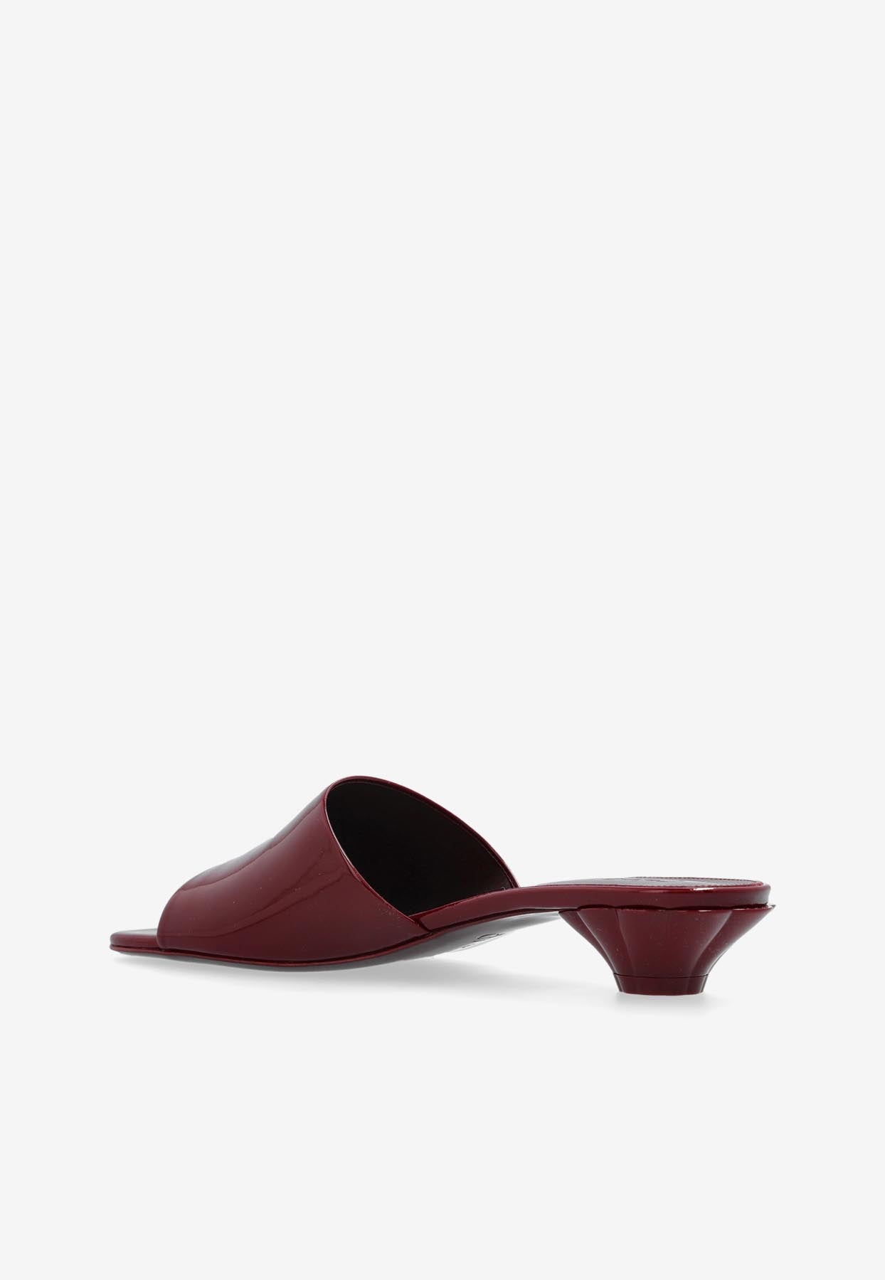 Flower Patent en Cuir Mules