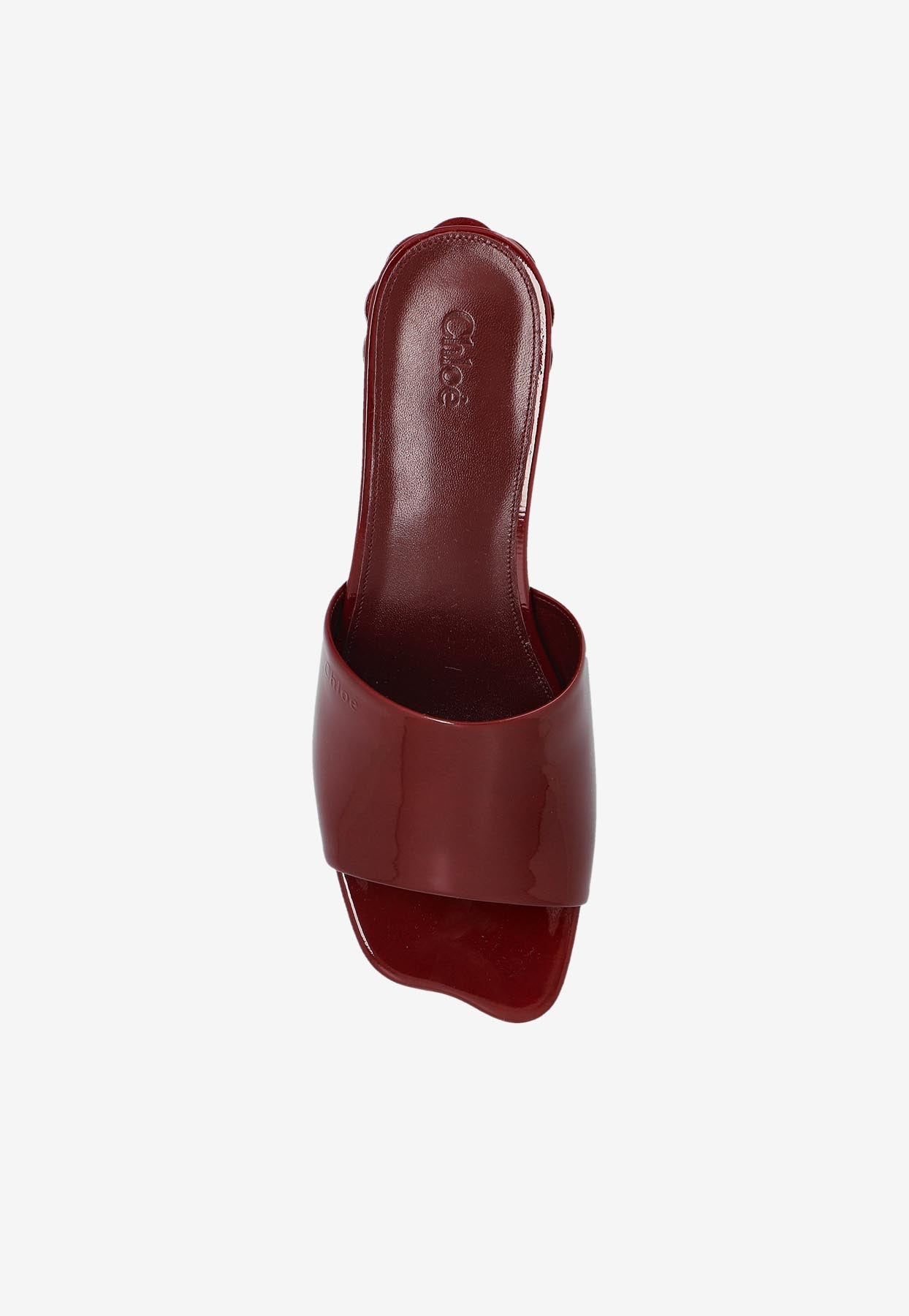 Flower Patent en Cuir Mules