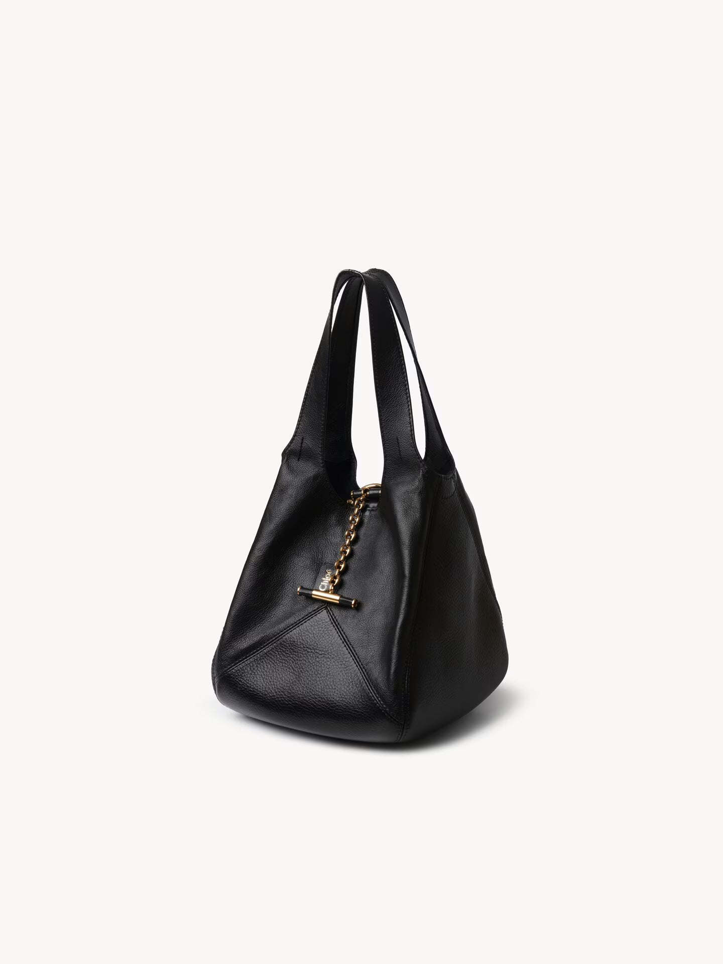 SAC CHLOÉ BALLOON EN CUIR GRAINÉ ET CUIR VELOURS