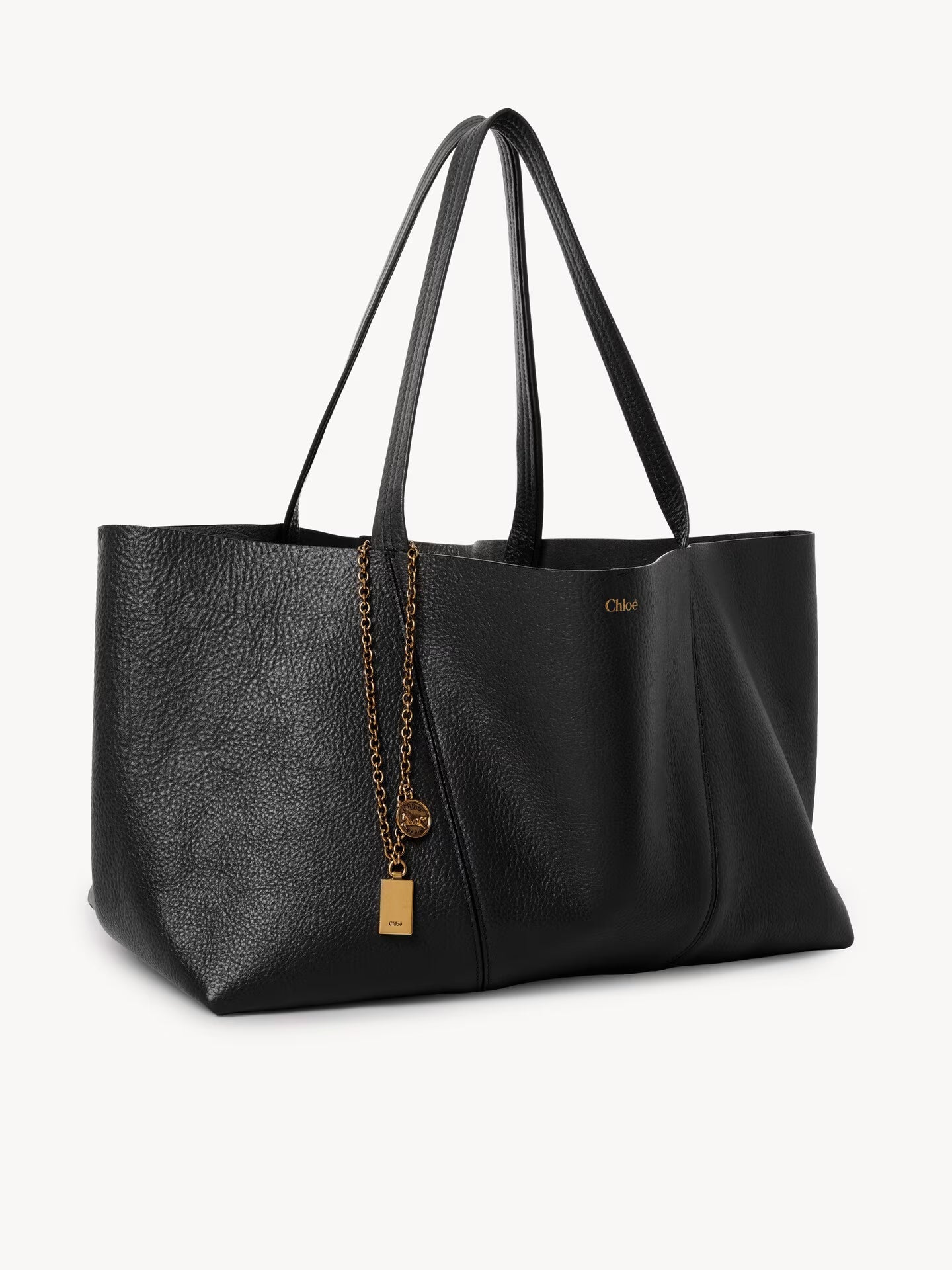 SAC CABAS EAST-WEST CHLOÉ SPIN EN CUIR GRAINÉ