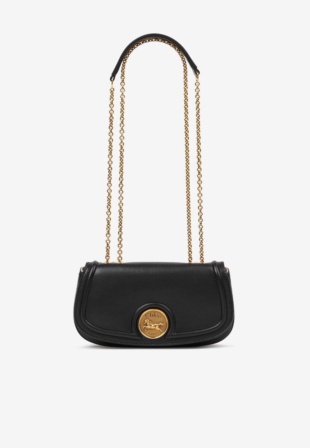 Horse Medal Grained en Cuir Sac Bandoulière