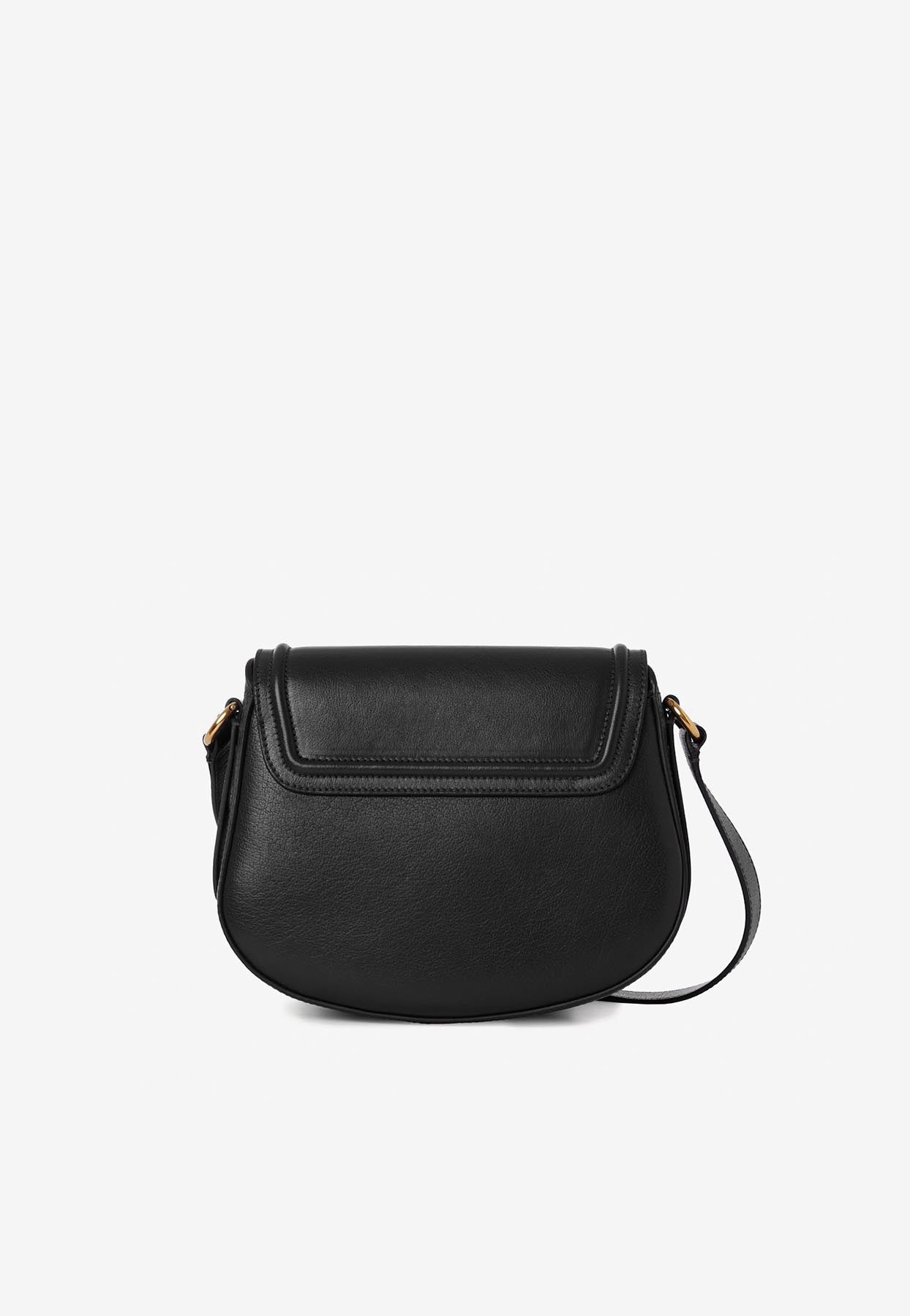 Horse Medal Grained en Cuir Saddle Bag
