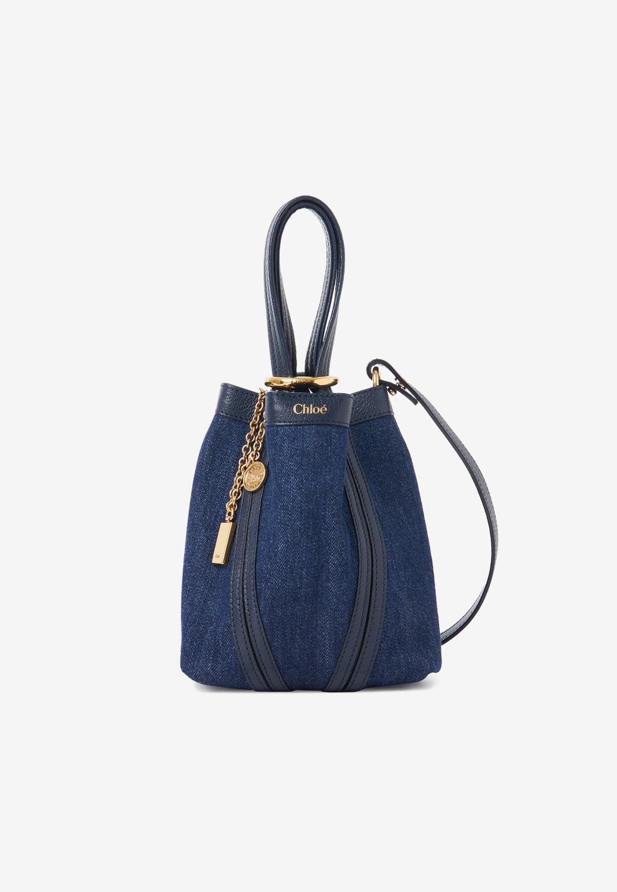 Petit Spin Denim Cabas Bag