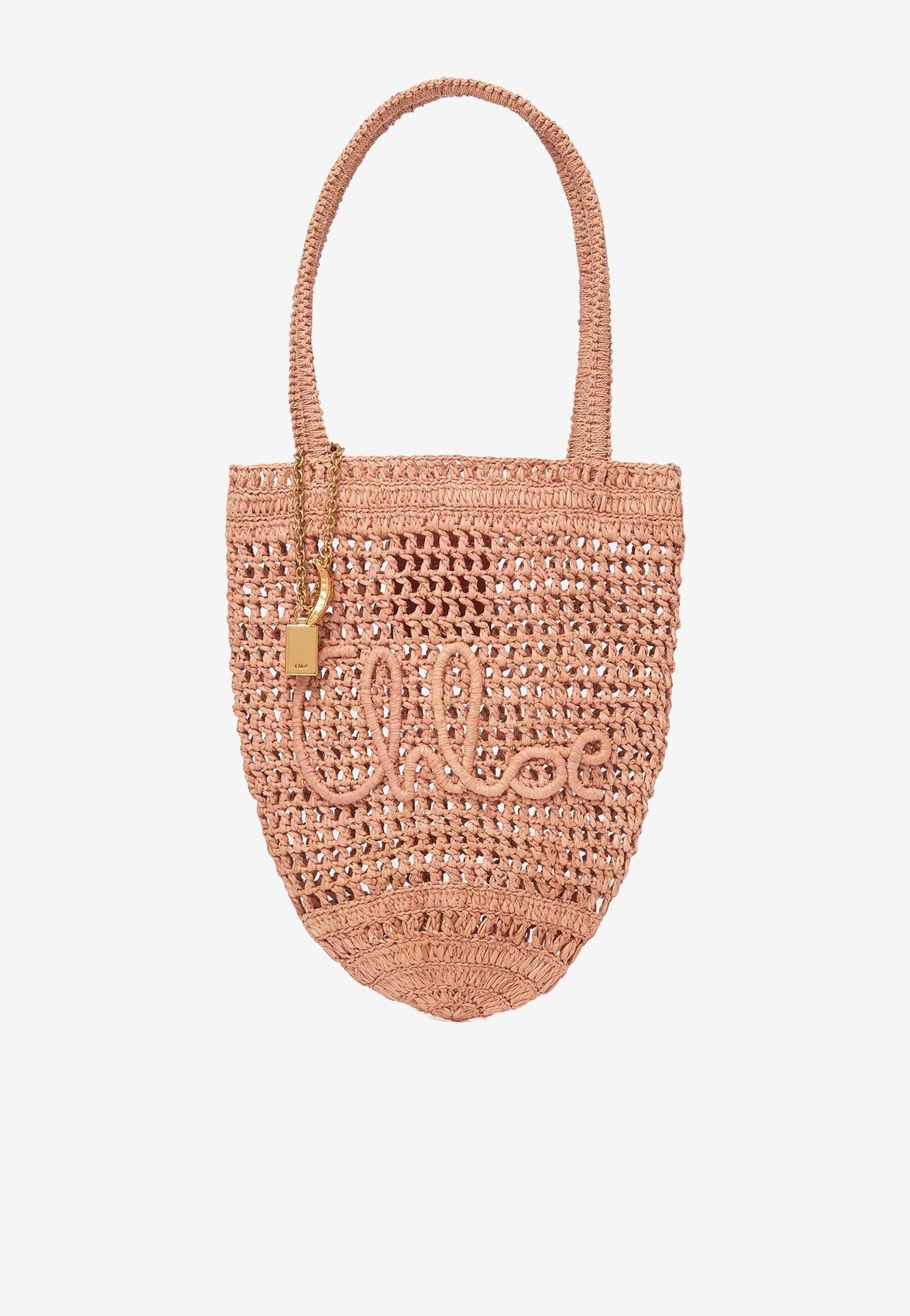 Petit Summer Banana Cabas Bag en Raffia