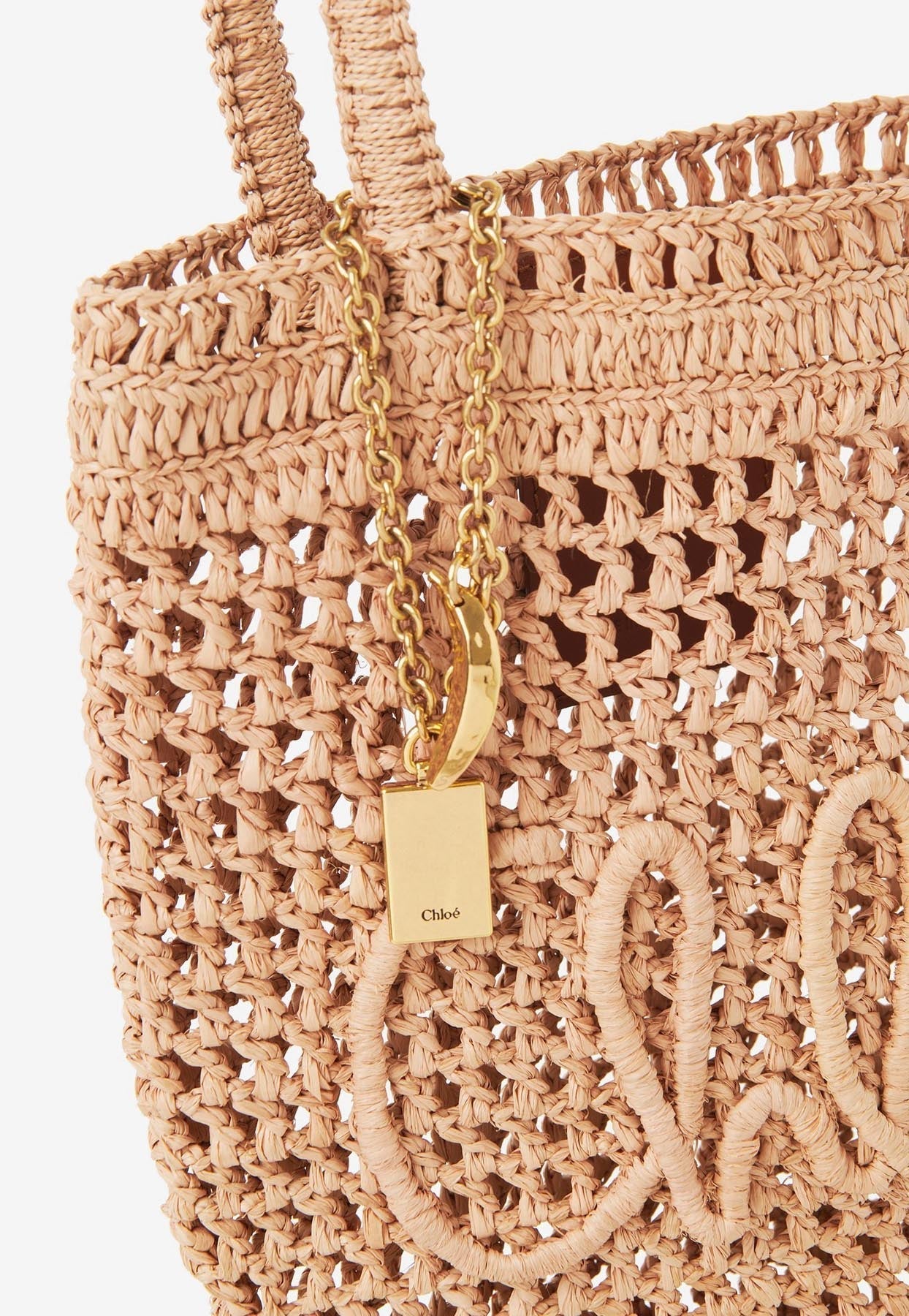 Petit Summer Banana Cabas Bag en Raffia