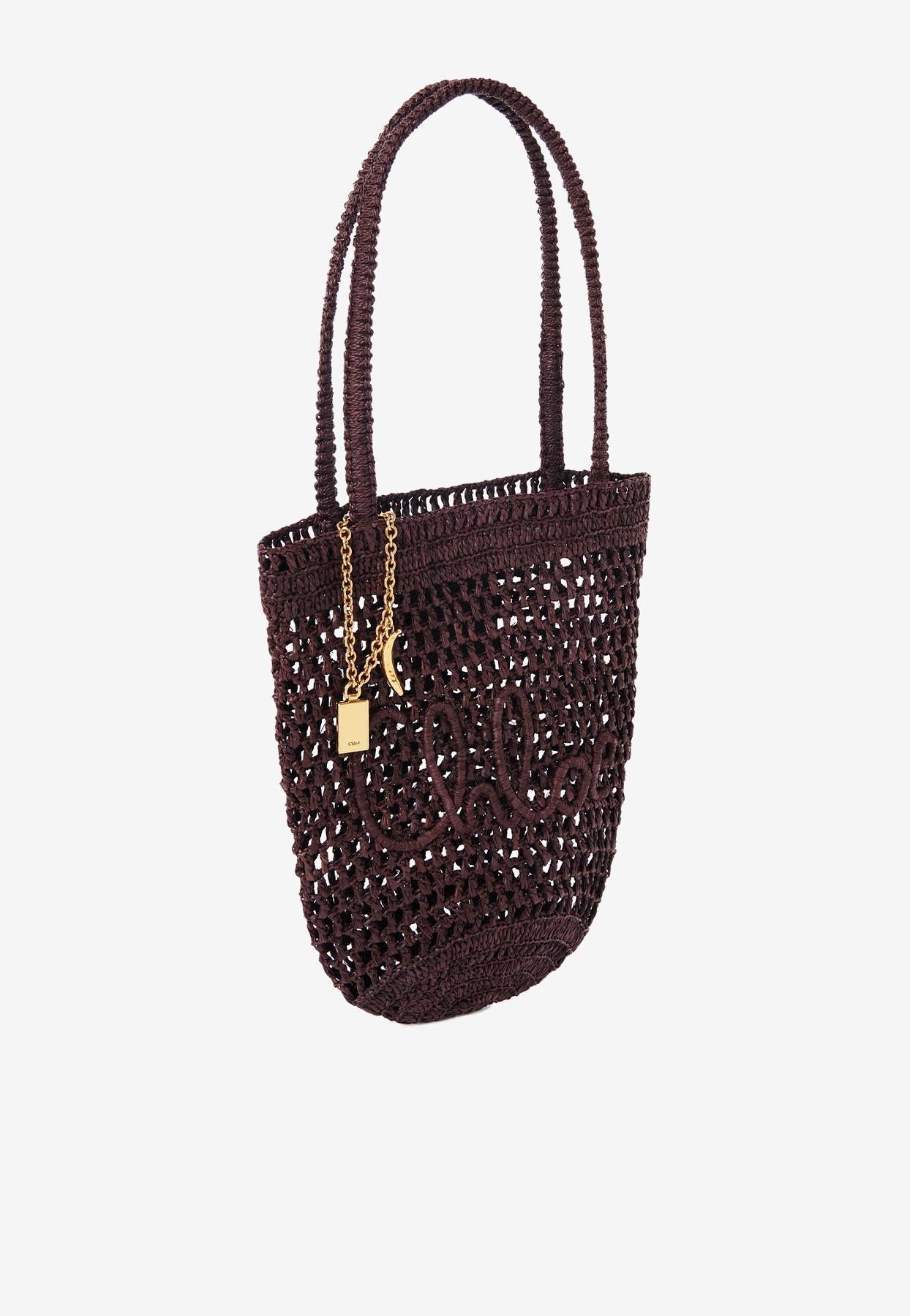 Petit Summer Banana Cabas Bag en Raffia