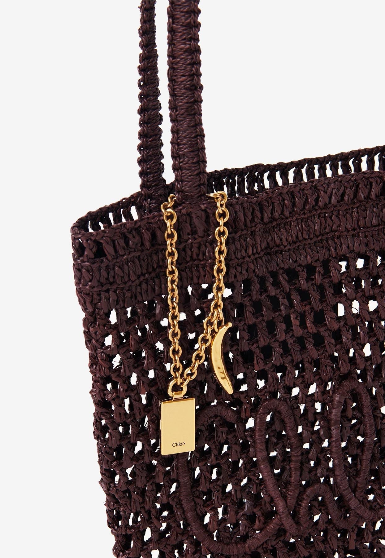 Petit Summer Banana Cabas Bag en Raffia