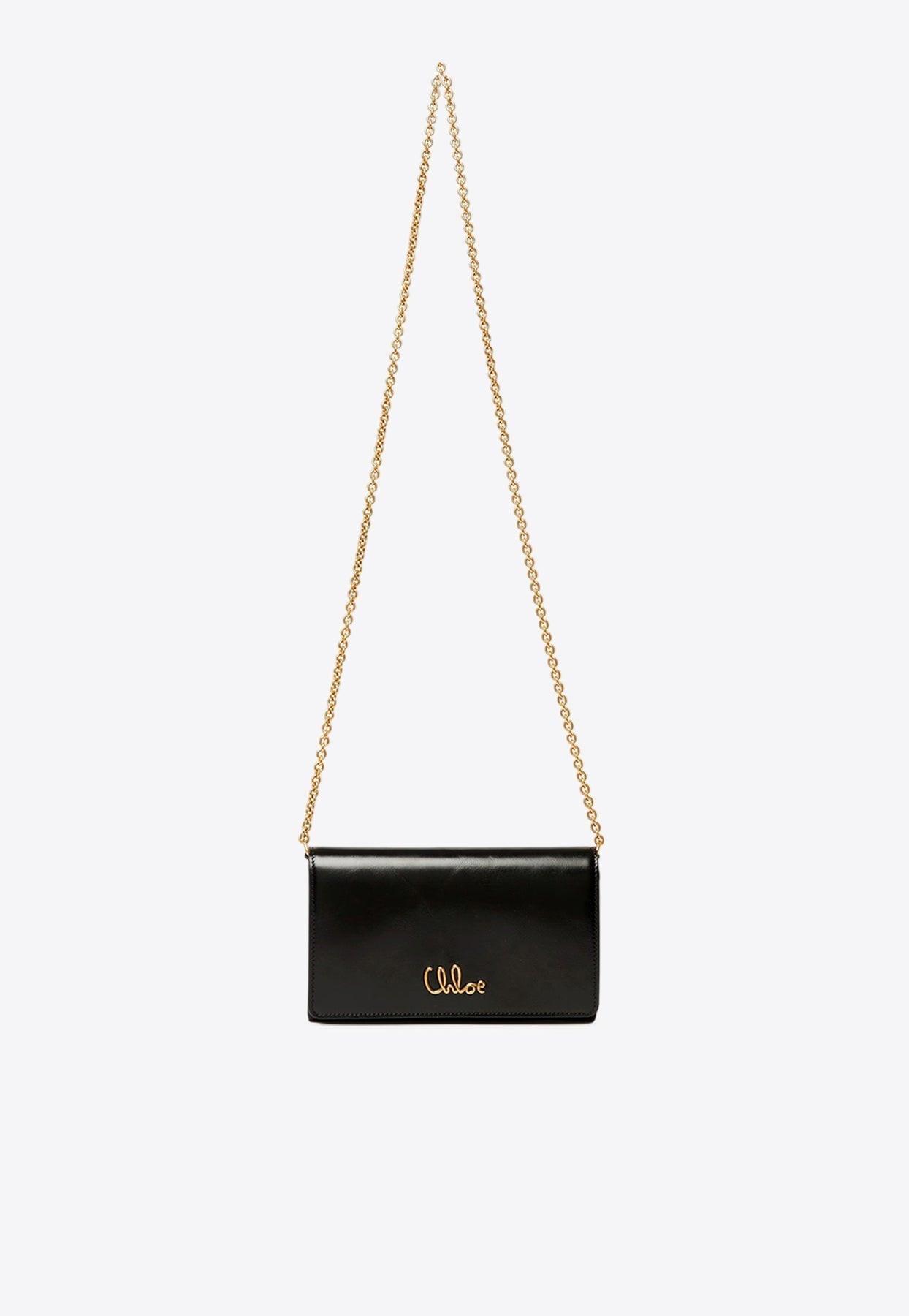 Iconique Logo en Cuir Chaîne Pochette