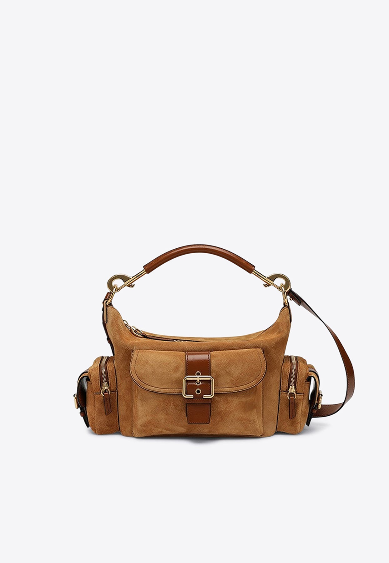 Moyen en Daim Camera Sac Porté Épaule
