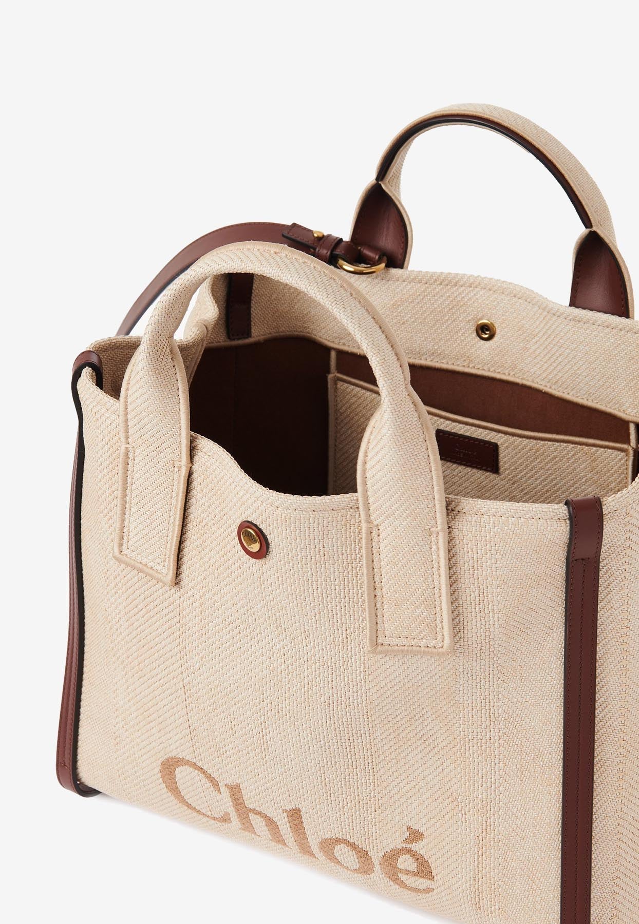 Carry Cabas Bag en Raffia-Effect Fibers