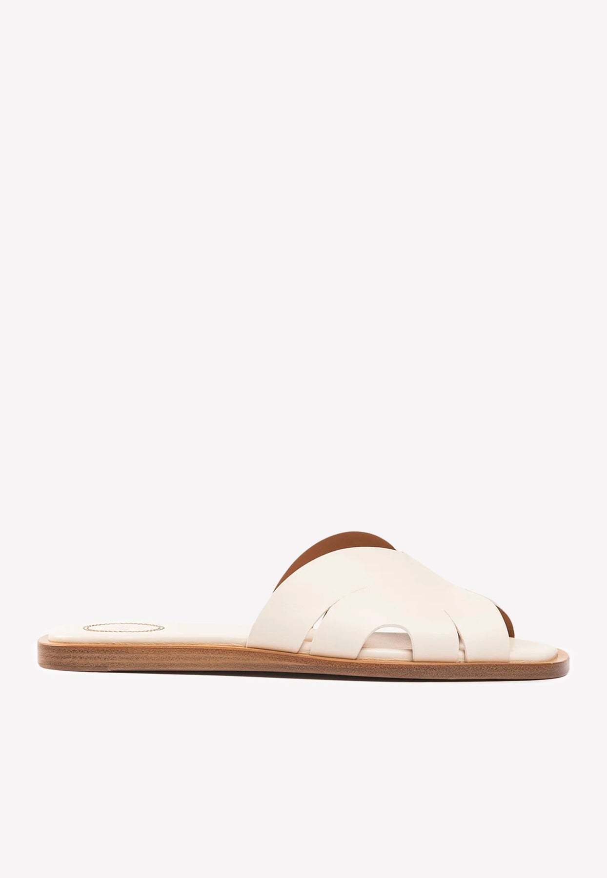 Lucille Calf en Cuir Sandales Plates