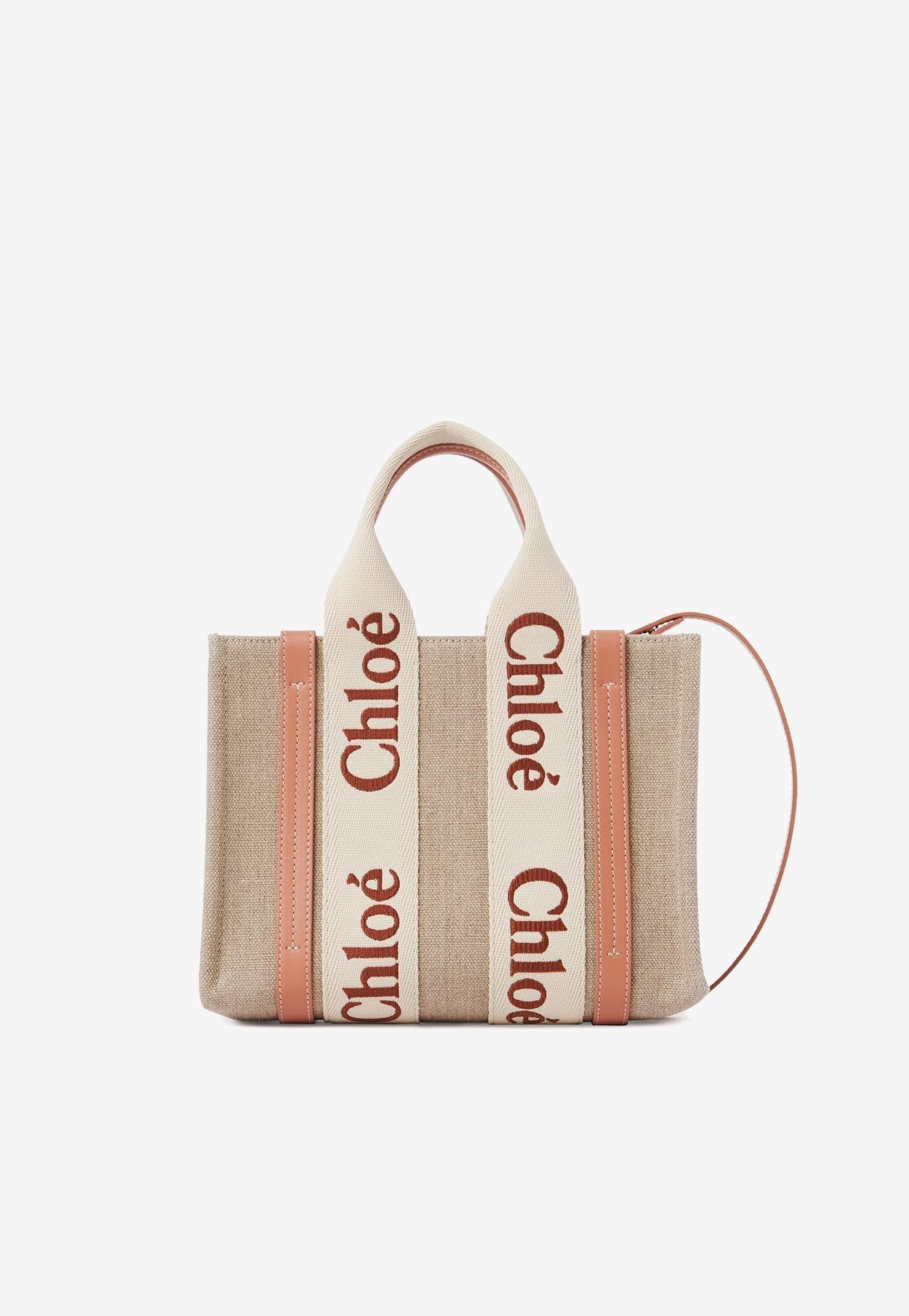 Petit Woody Cabas Bag en Linen