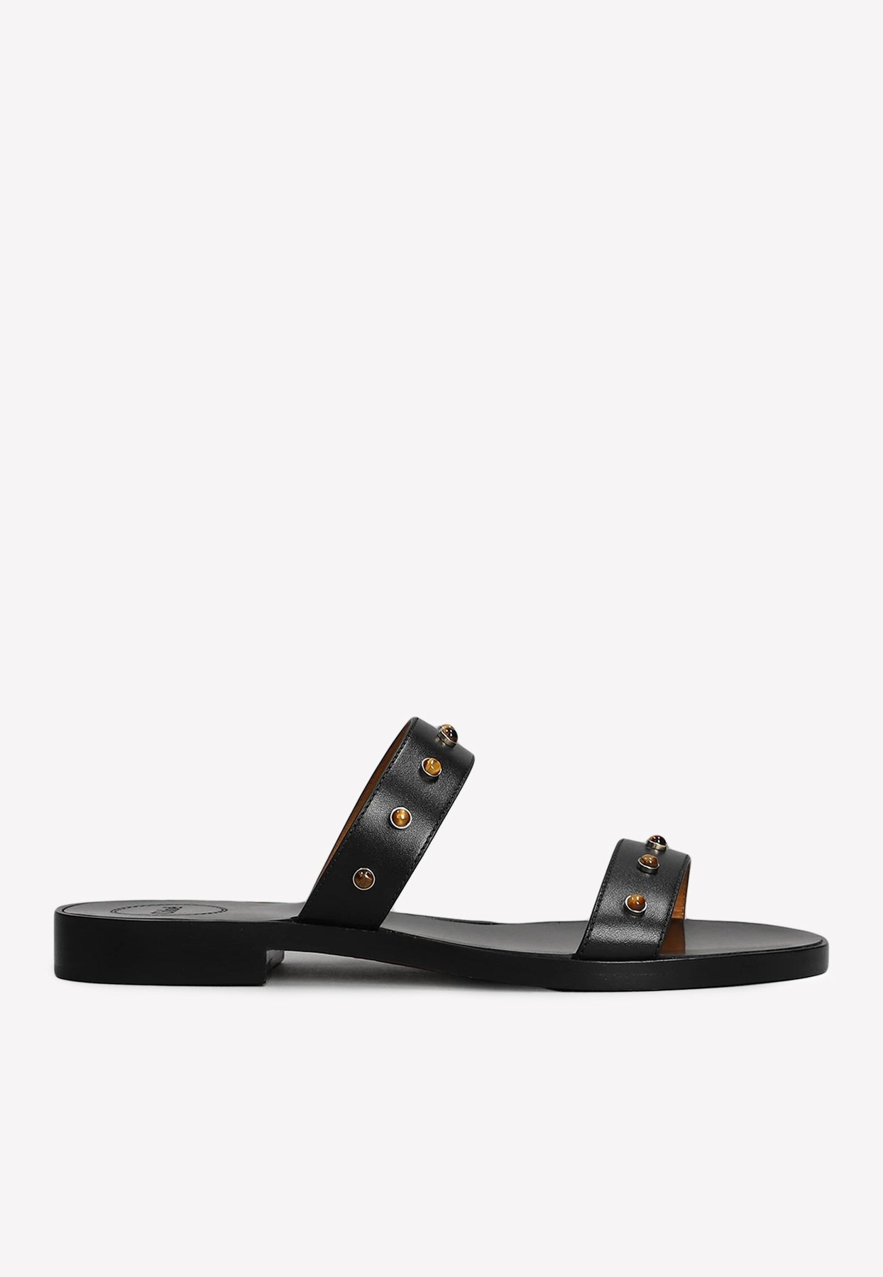 Aurna Mules Plates en en Cuir