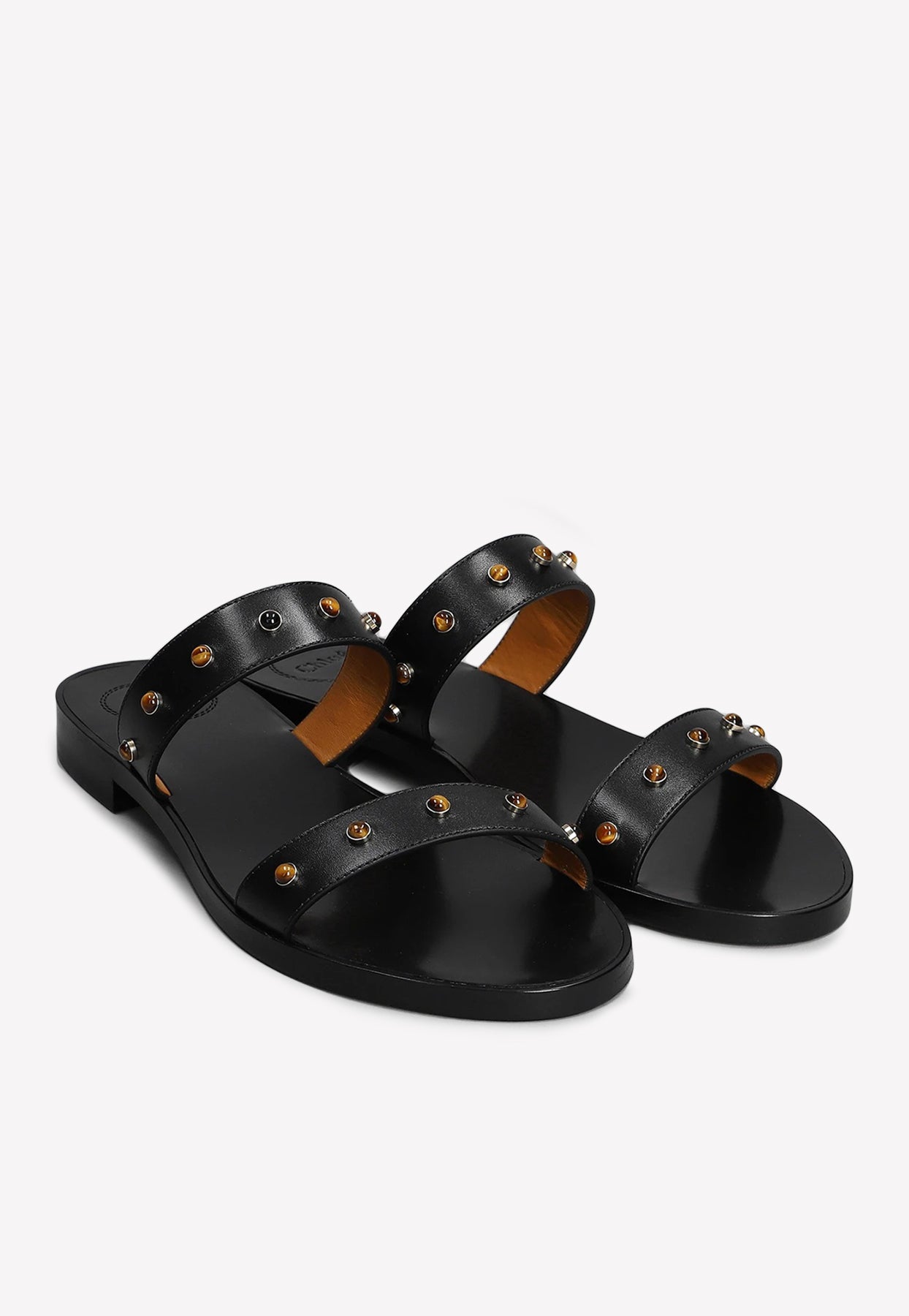 Aurna Mules Plates en en Cuir