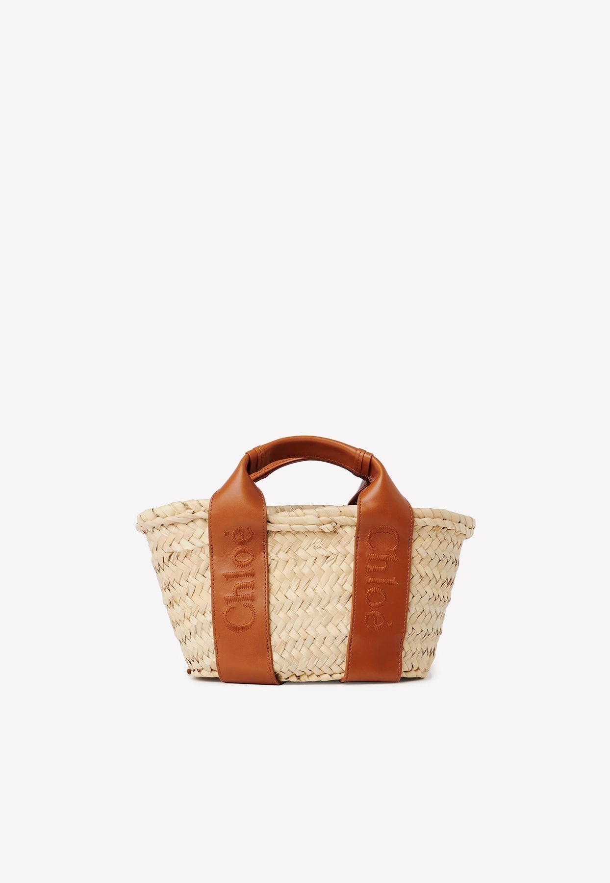 Logo Beach Bag en en Cuir et Raffia