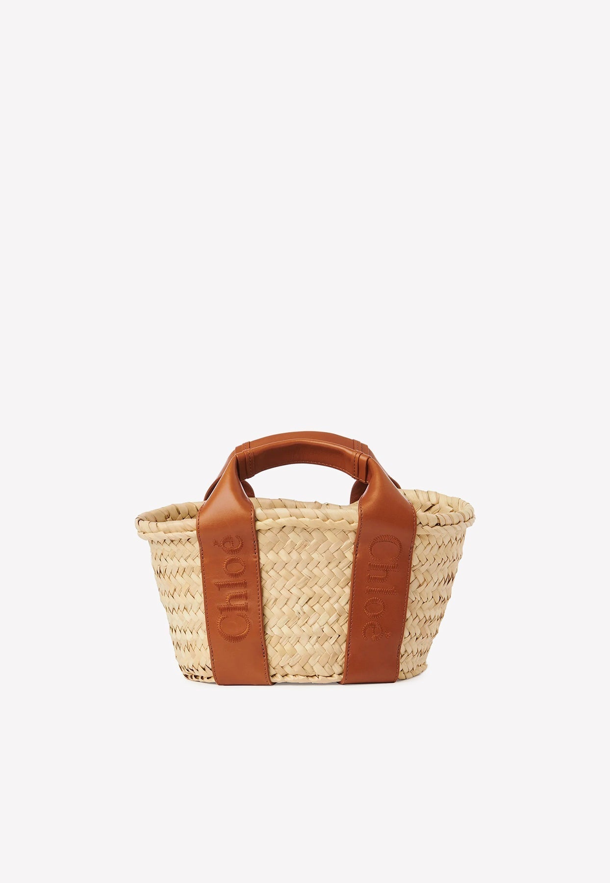 Logo Beach Bag en en Cuir et Raffia