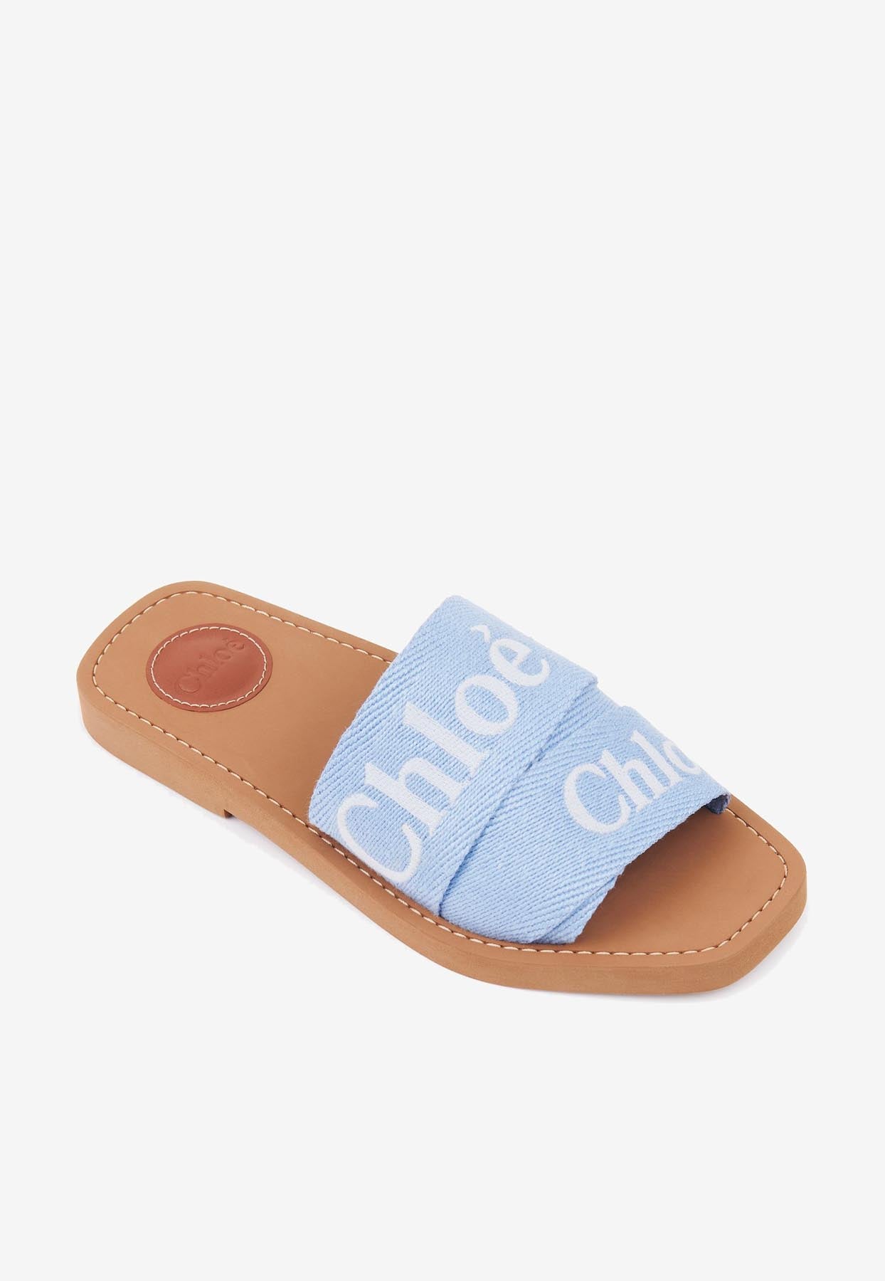 Woody Linen-Blend Mules Plates