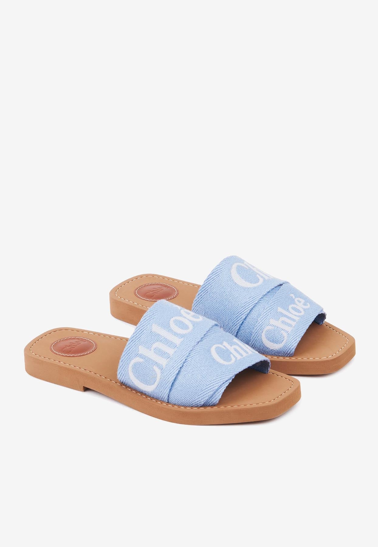 Woody Linen-Blend Mules Plates