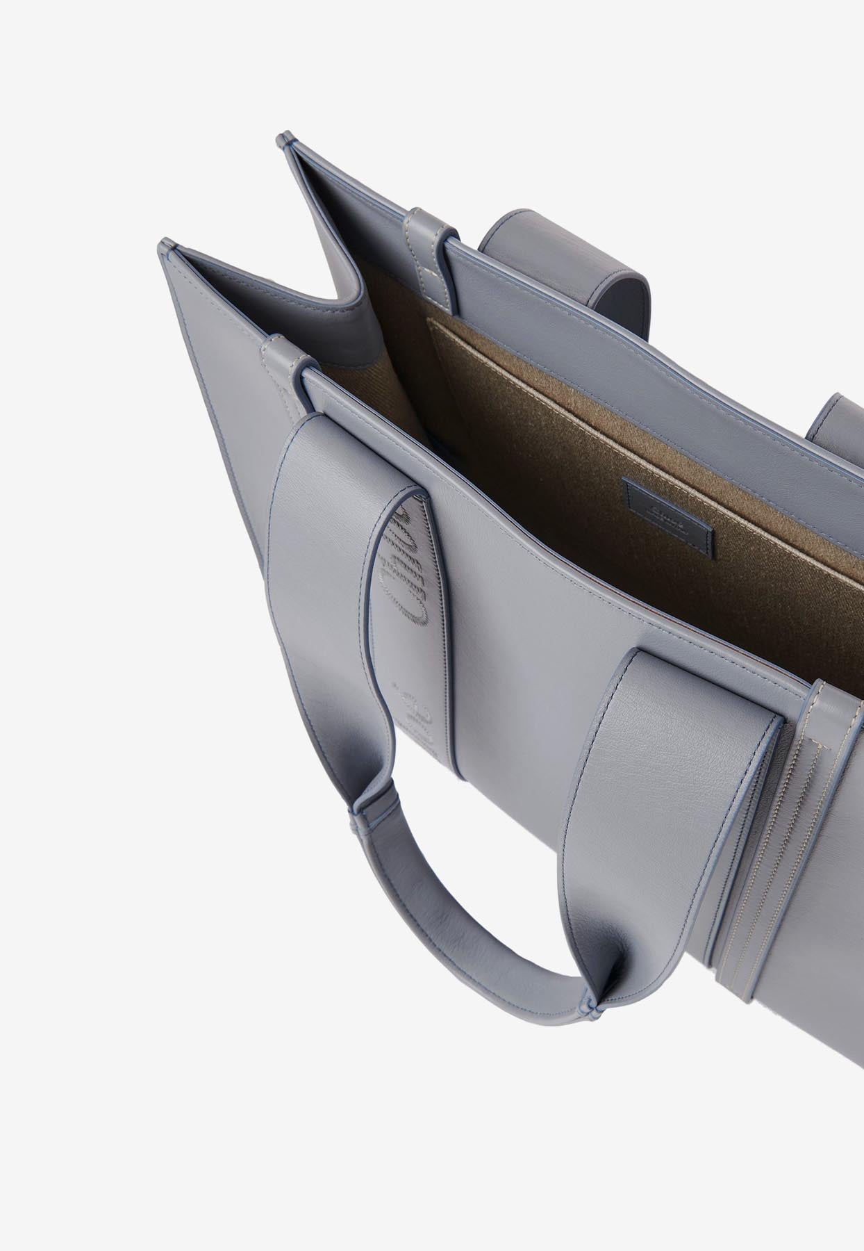Moyen Woody Cabas Bag en Calf en Cuir
