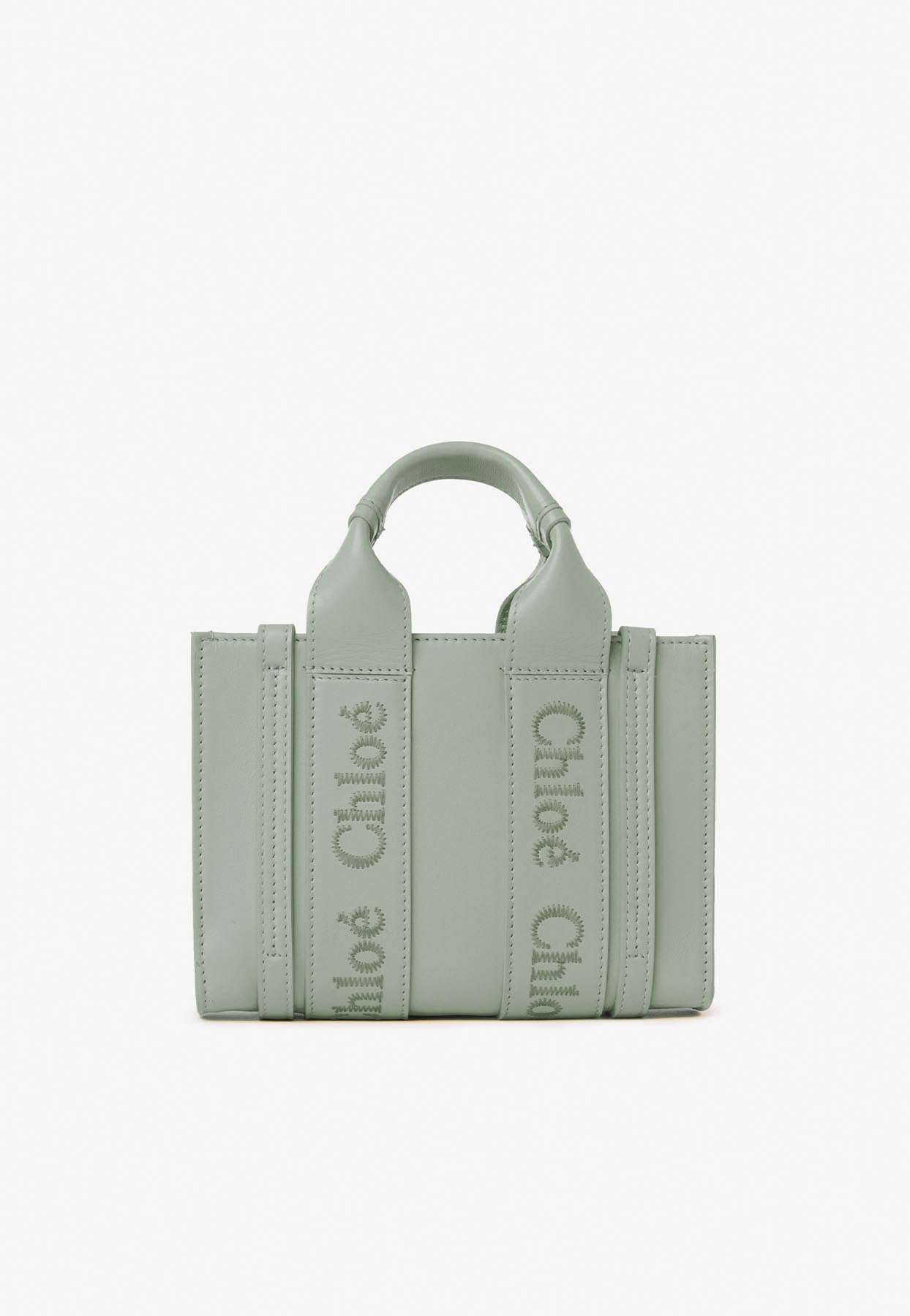 Petit Woody Cabas Bag en Calf en Cuir