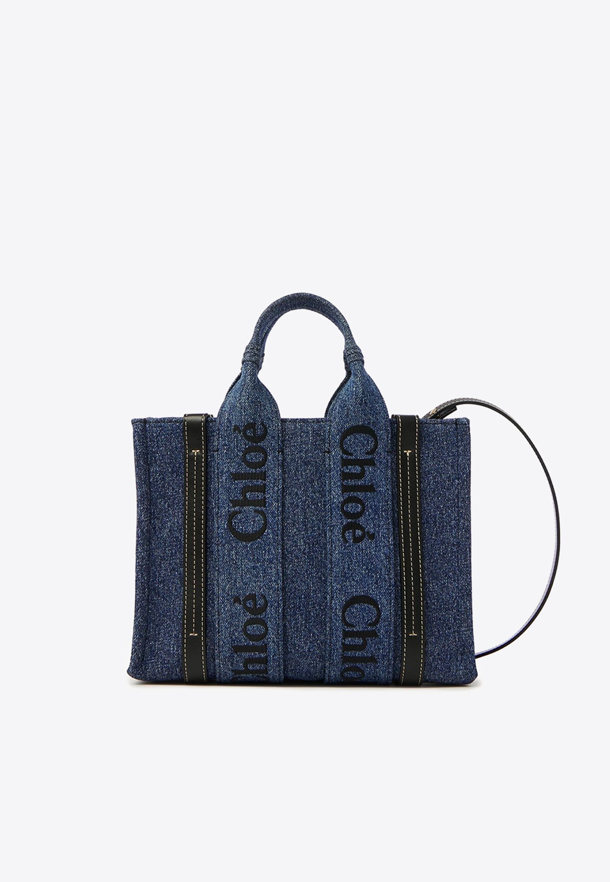 Petit Woody Denim Cabas Bag