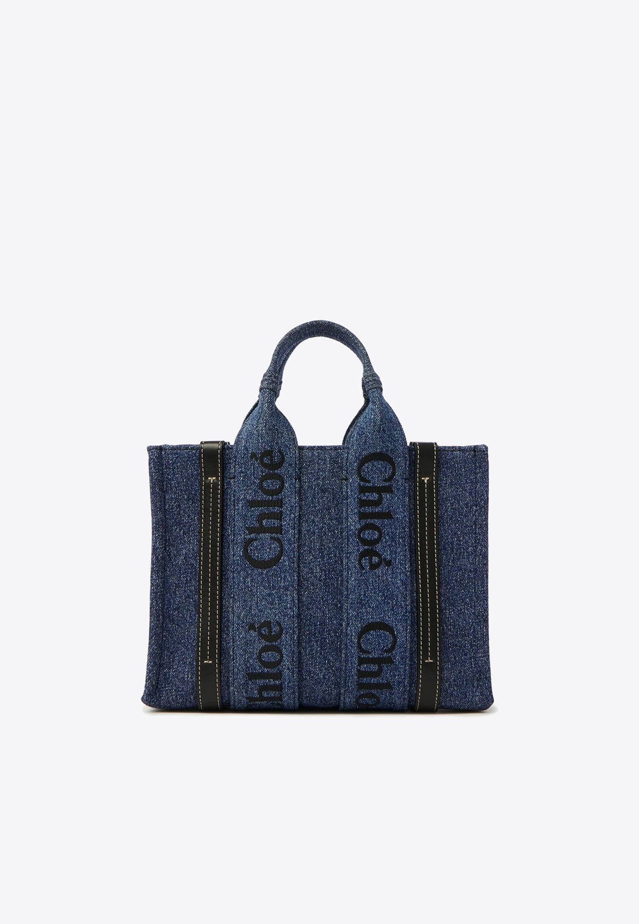 Petit Woody Denim Cabas Bag