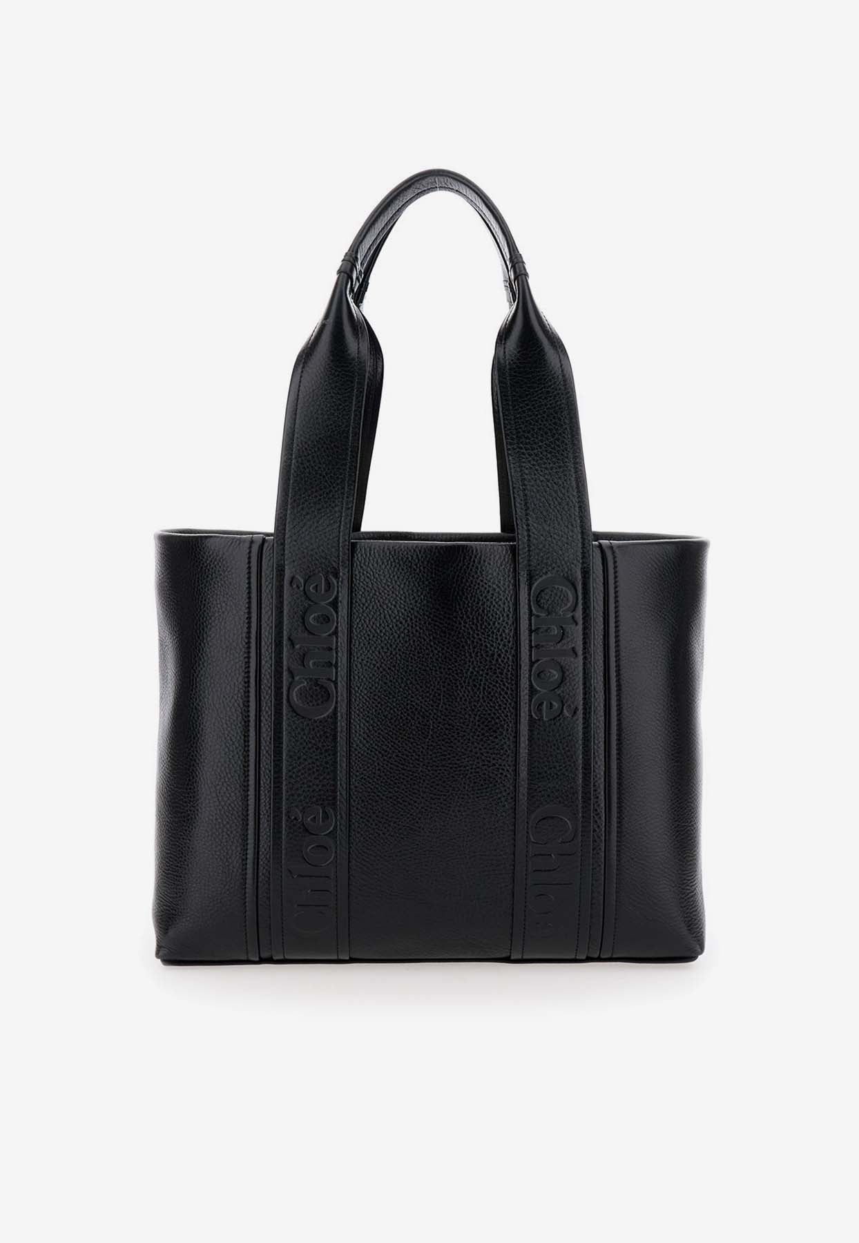 Moyen Woody en Cuir Cabas Bag