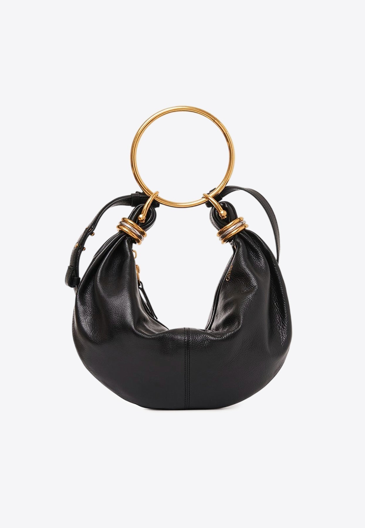 Petit Bracelet Grained en Cuir Sac Hobo