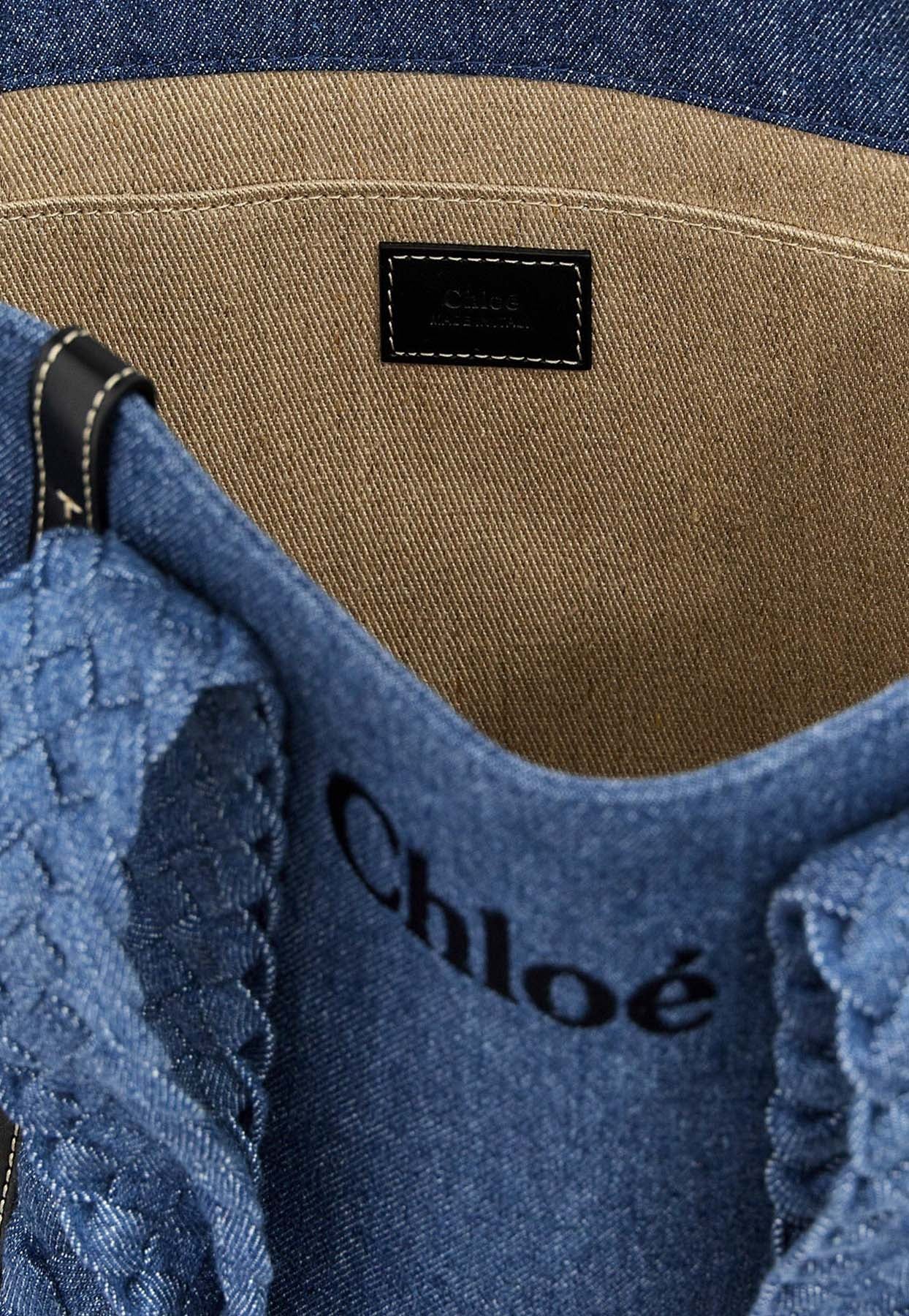 Moyen Woody Denim Cabas Bag