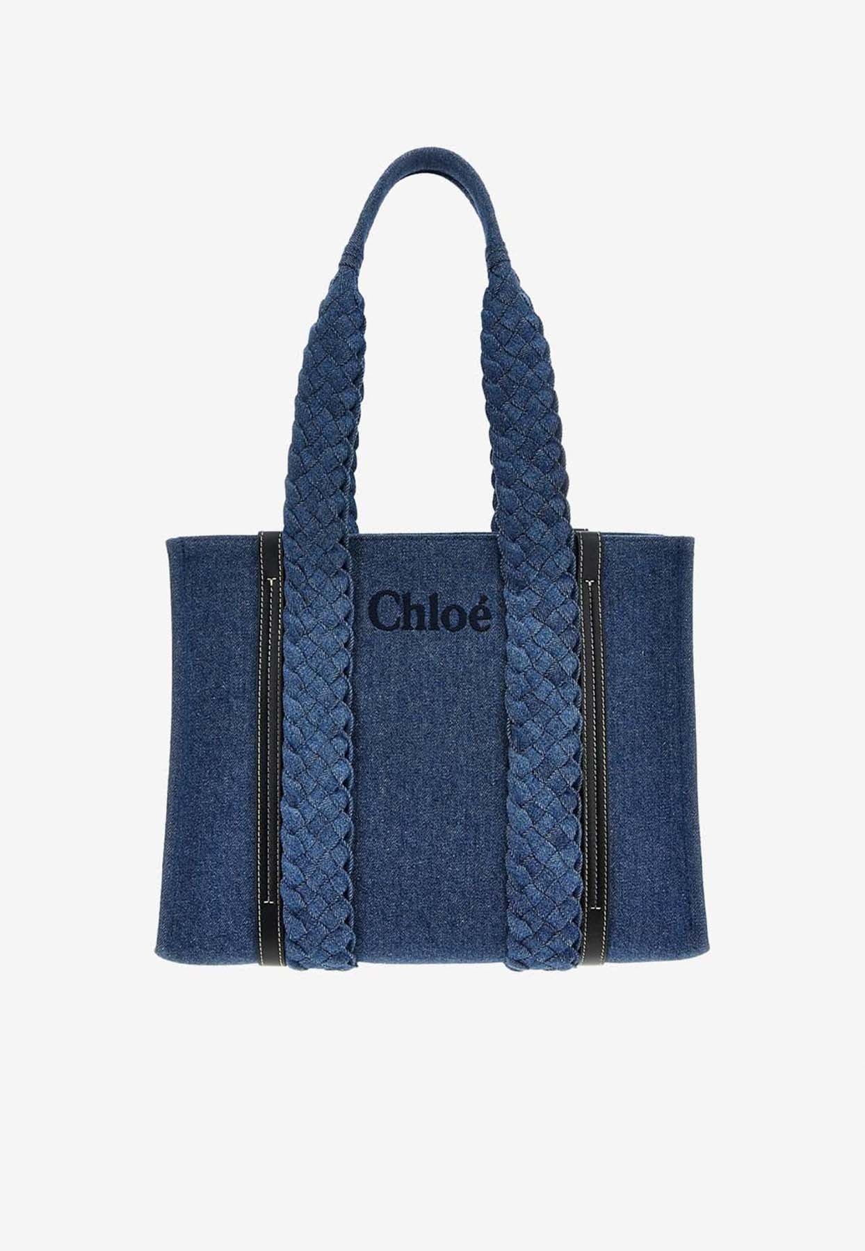 Moyen Woody Denim Cabas Bag