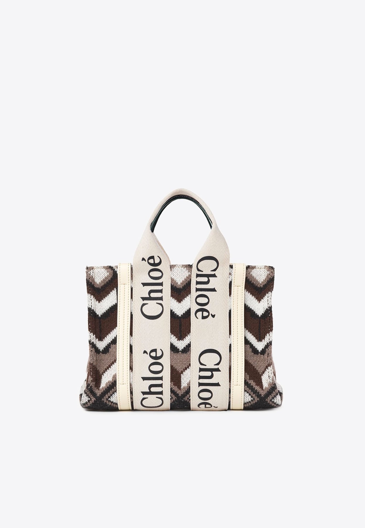 Petit Woody Chevron Knitted Cabas Bag