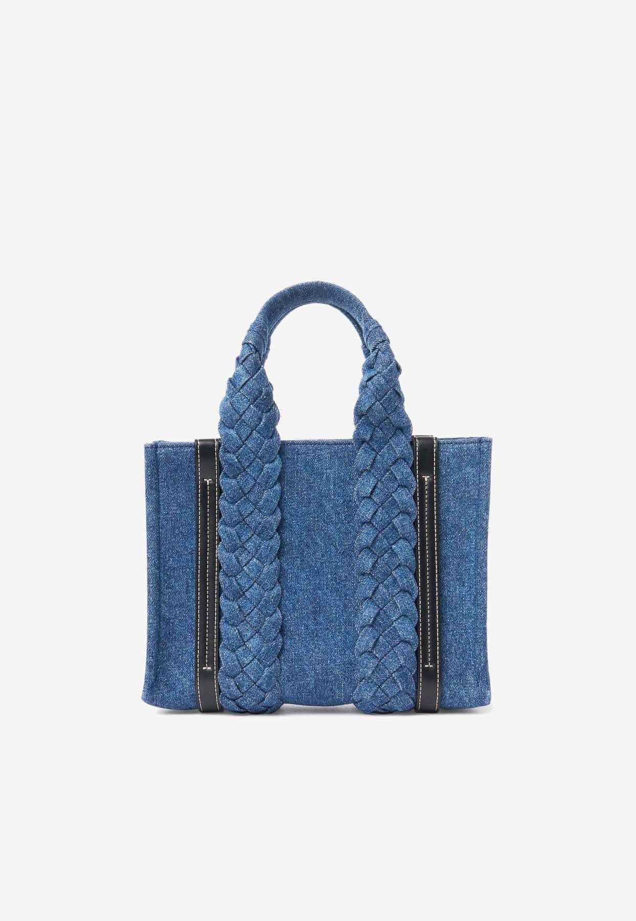 Petit Woody Denim Cabas Bag