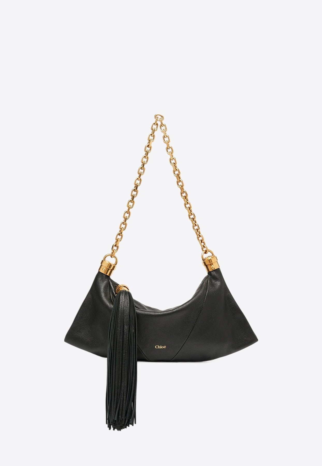 Petit Foulard Sac Hobo en Grained en Cuir