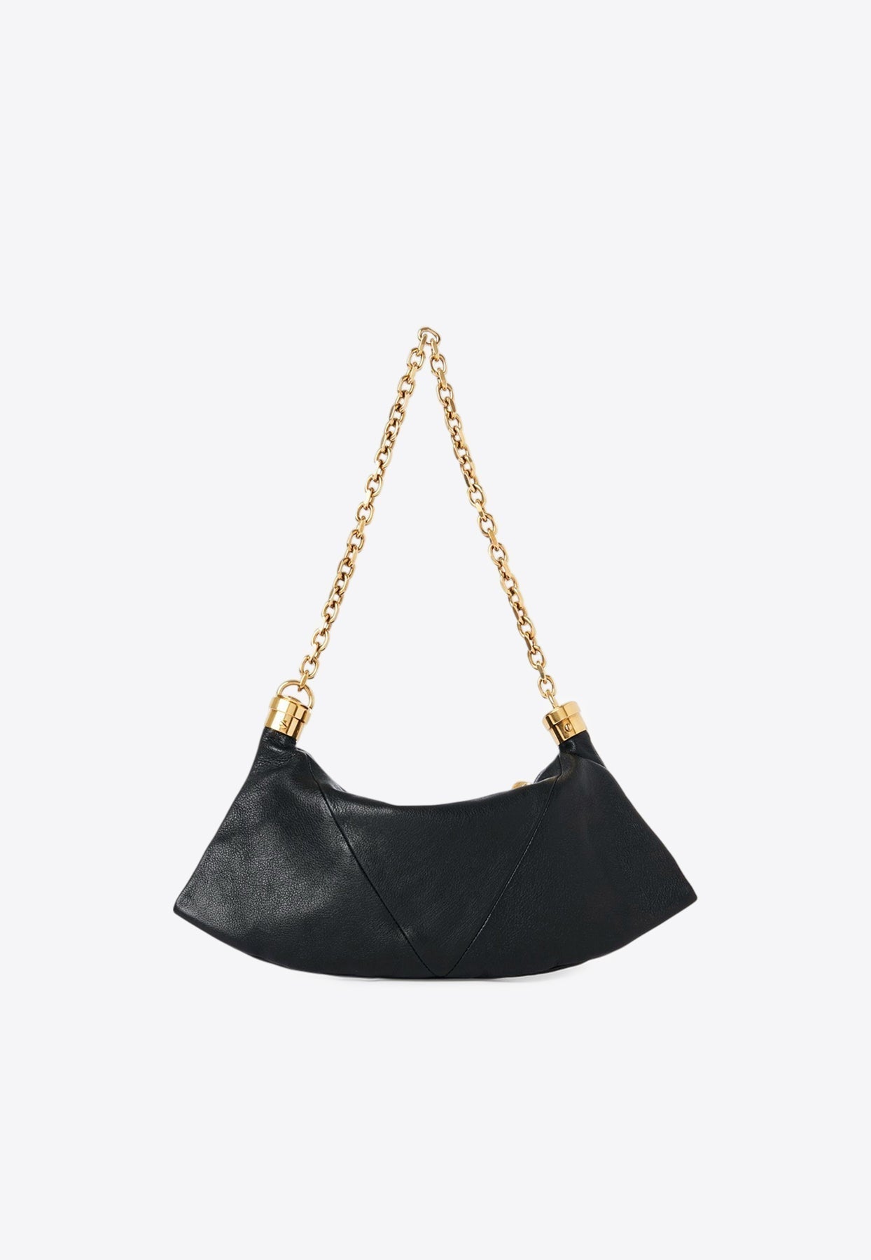 Petit Foulard Sac Hobo en Grained en Cuir