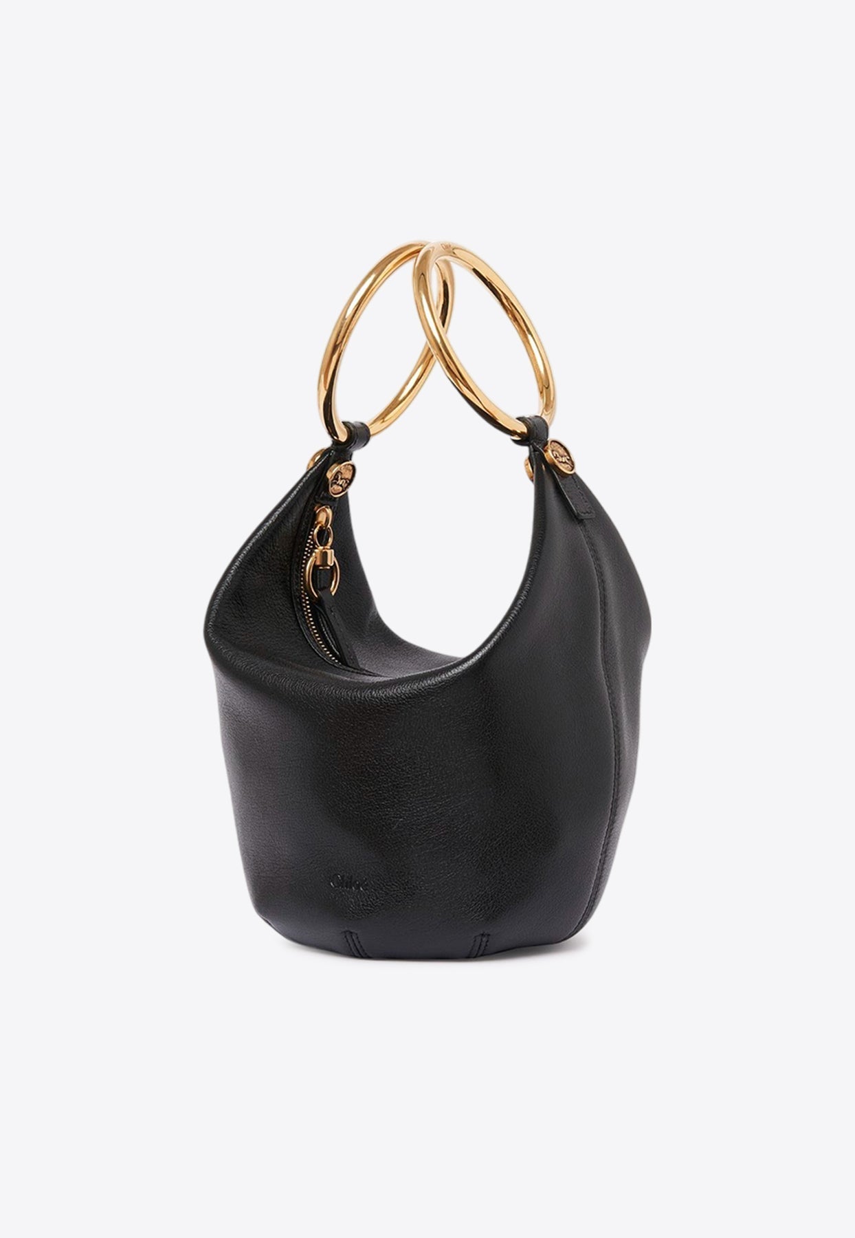 Petit Bracelet Sac Porté Épaule en Grained en Cuir